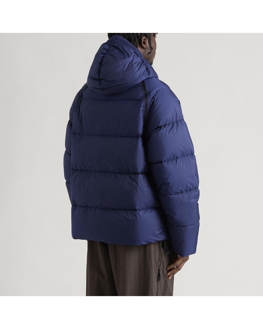 C P Company Blue Shield Hooded Down Jacket for men