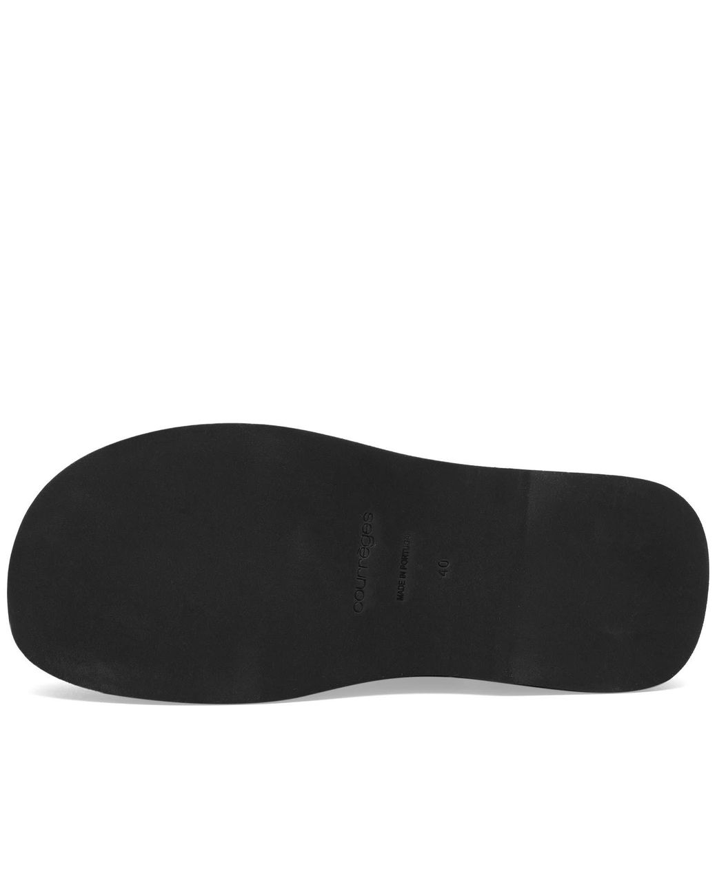 サンダル・ミュール Courreges Black Stretch Polyester Blend Scusa Wave Slippers courrèges Courreges Woman Black Stretch Polyester Blend