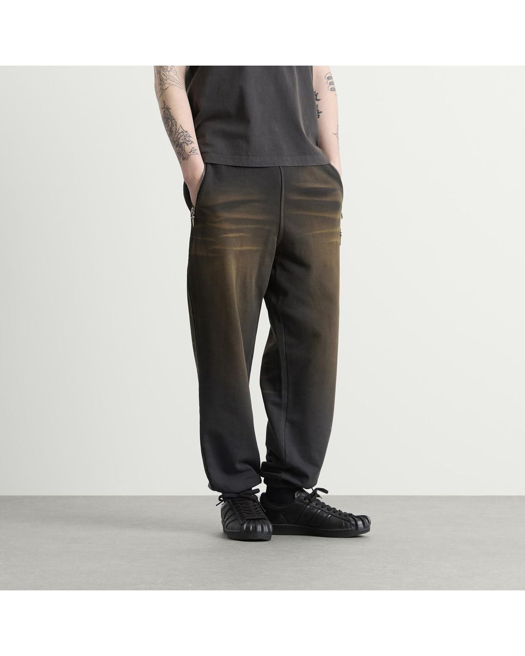 THUG CLUB Gray Faded Sweatpant for men