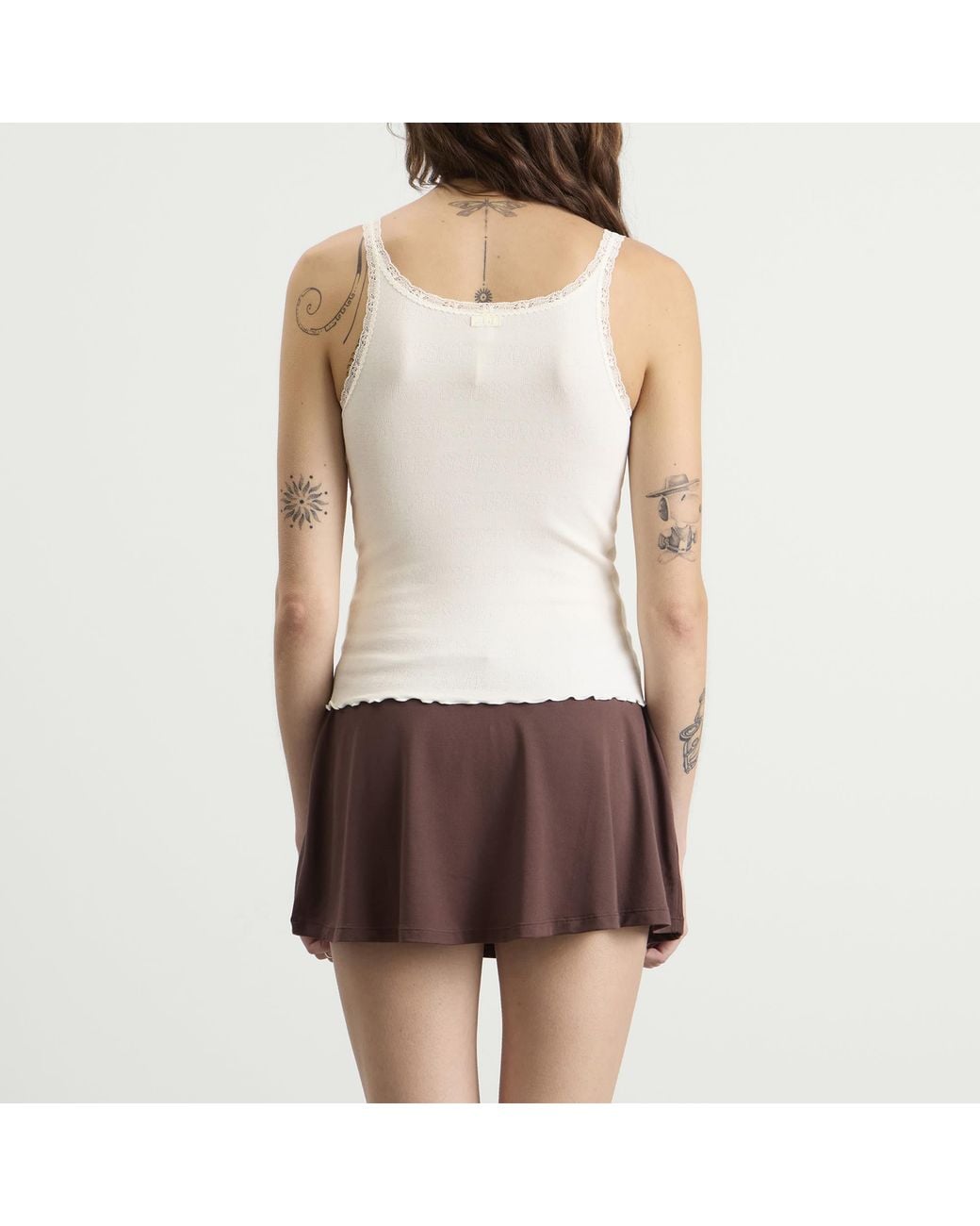 Skims White Pointelle Cami Top
