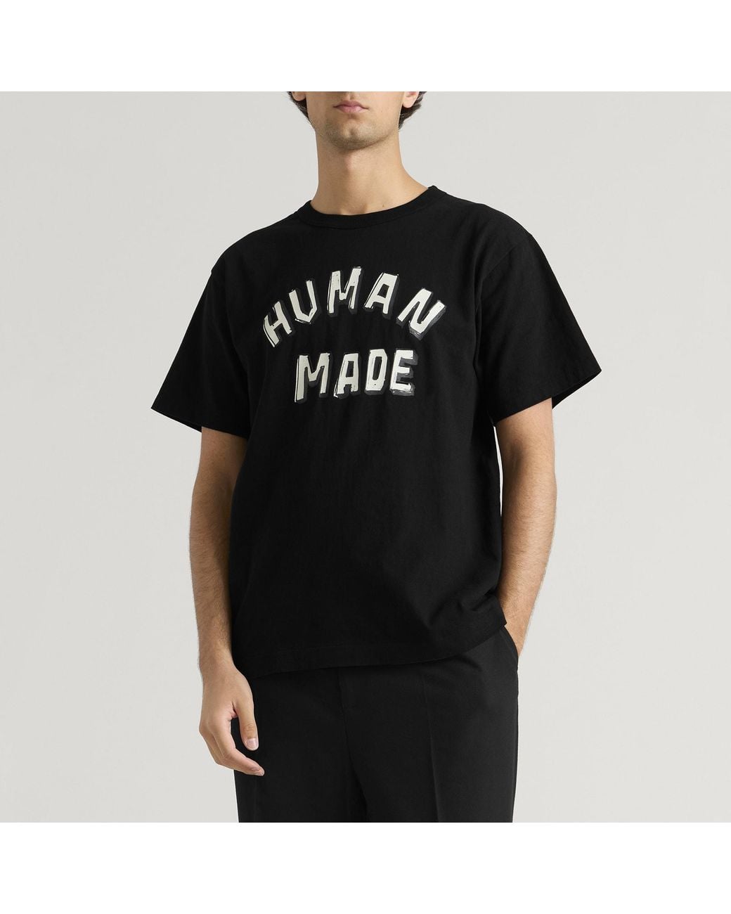 Human Made Black Sketch Logo T-Shirt for men