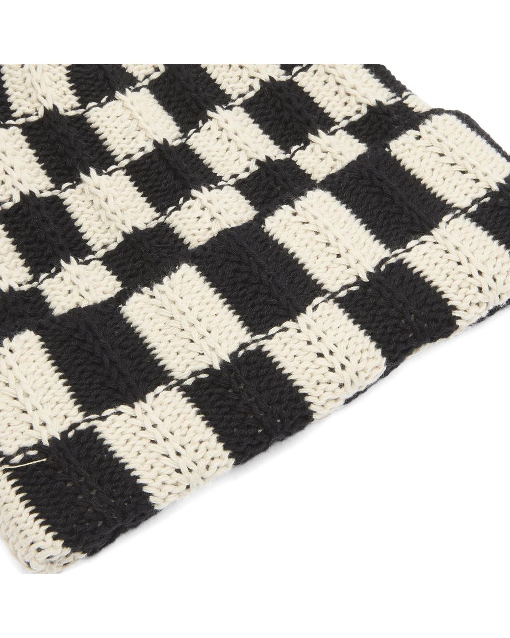 Sundays Black Check Beanie for men