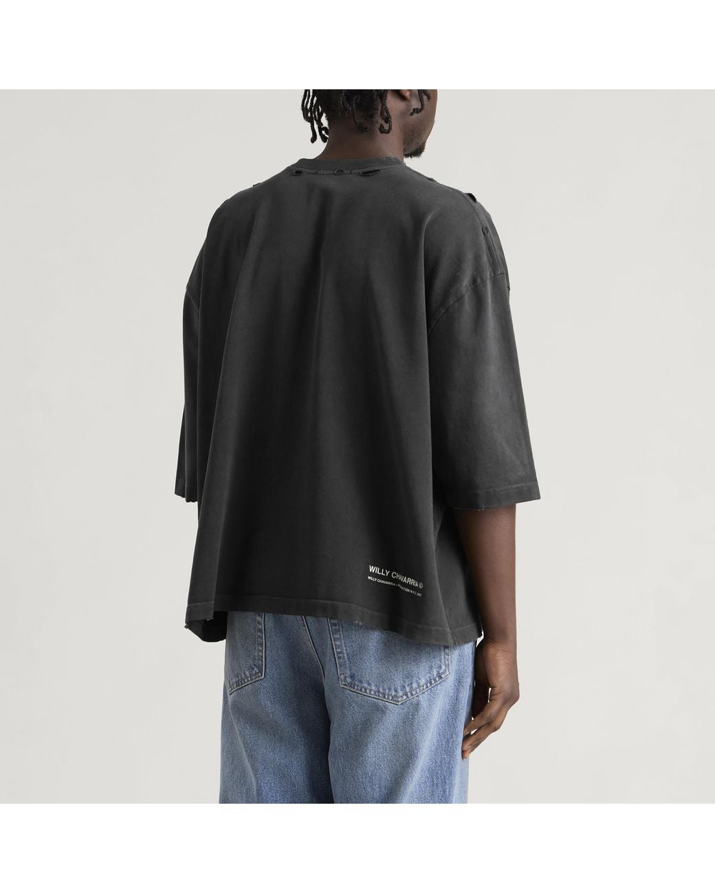 Willy Chavarria Black Street Moves Buffalo T-Shirt for men