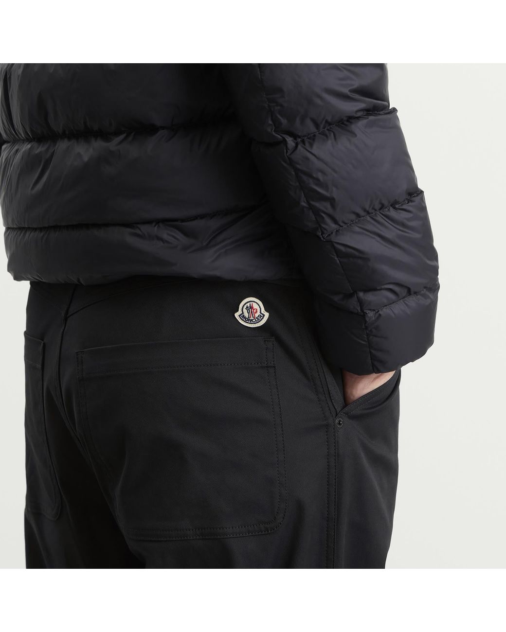 Moncler Blue Gabardine Cotton Trousers for men