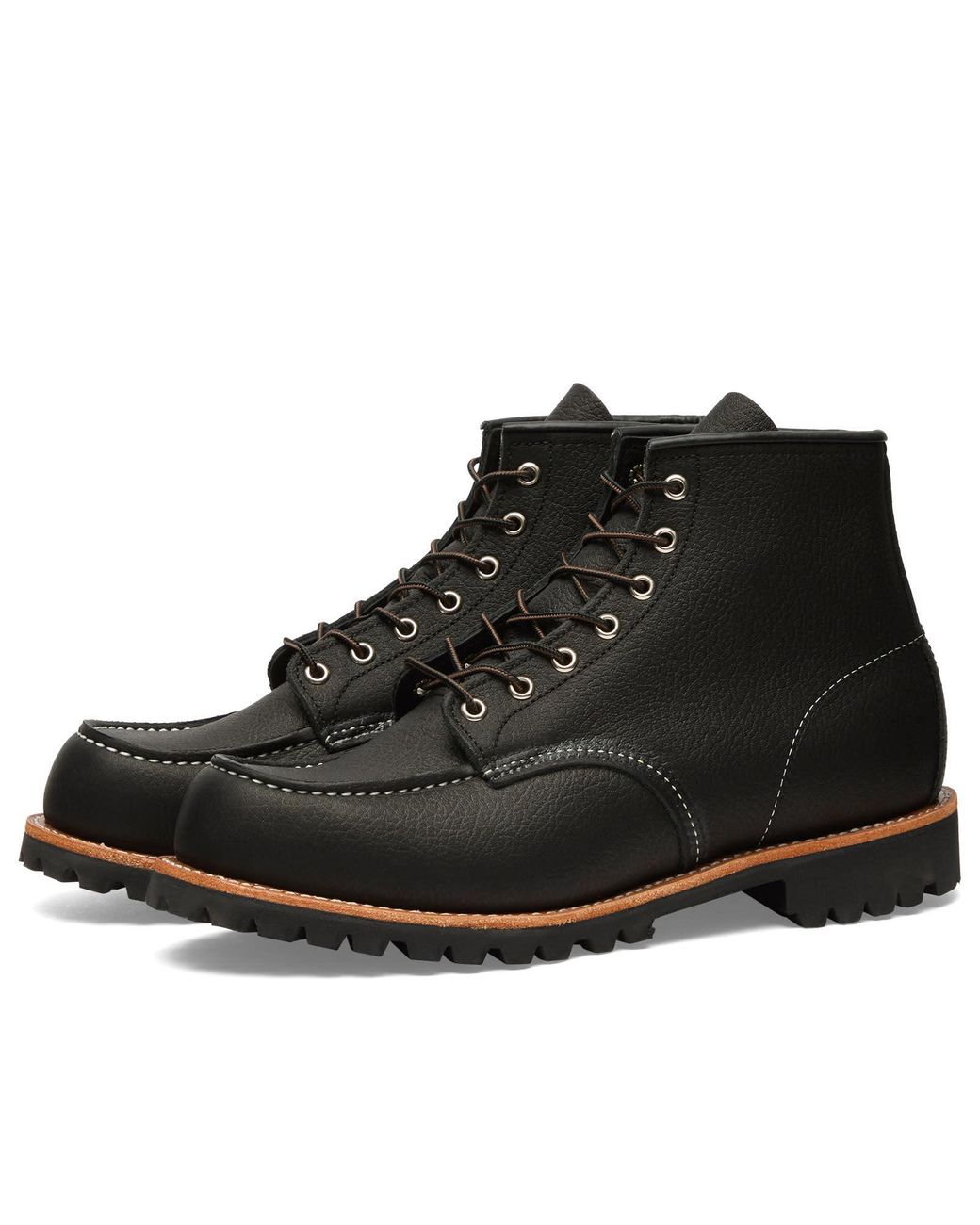 Red Wing Black 8-Inch Roughneck Boot for men