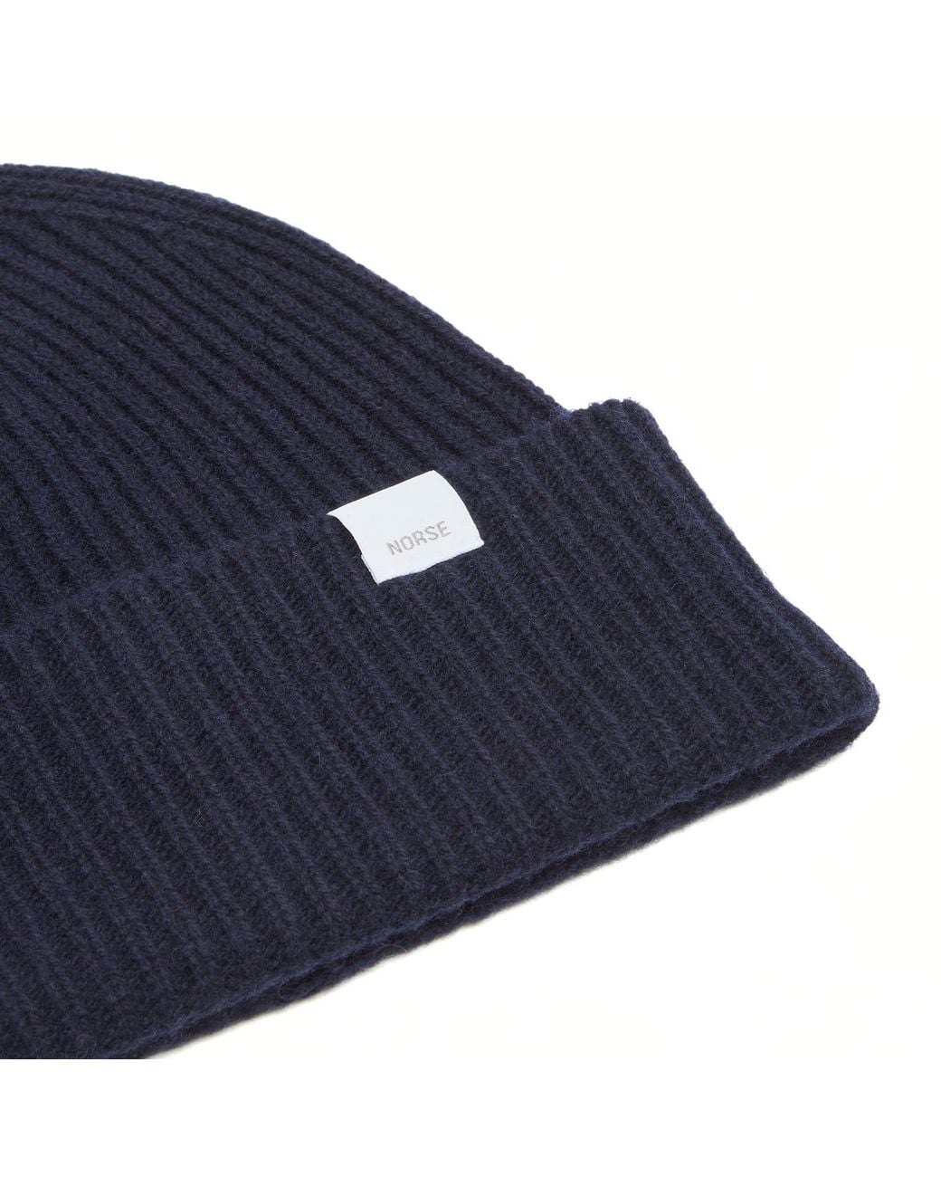 Norse Projects Blue Standard Lambswool Beanie for men