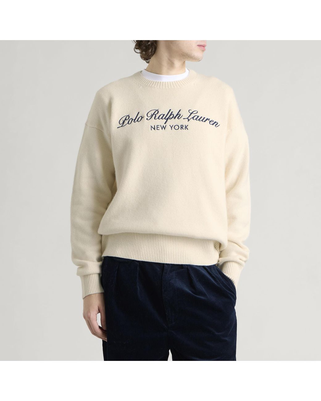 Polo Ralph Lauren Natural Script Logo Jumper for men