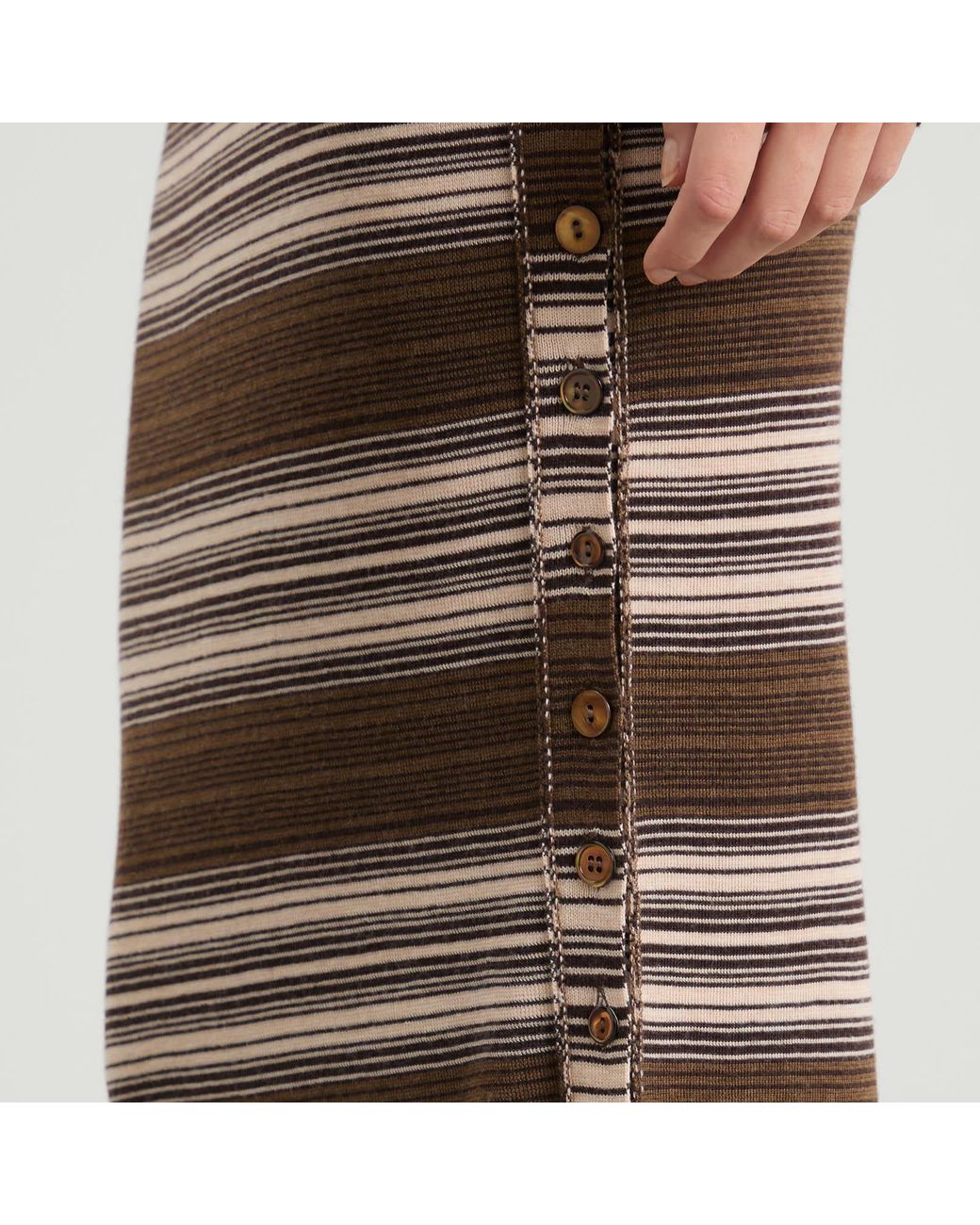 Miss Sixty Brown Knwls X Knitted Skirt
