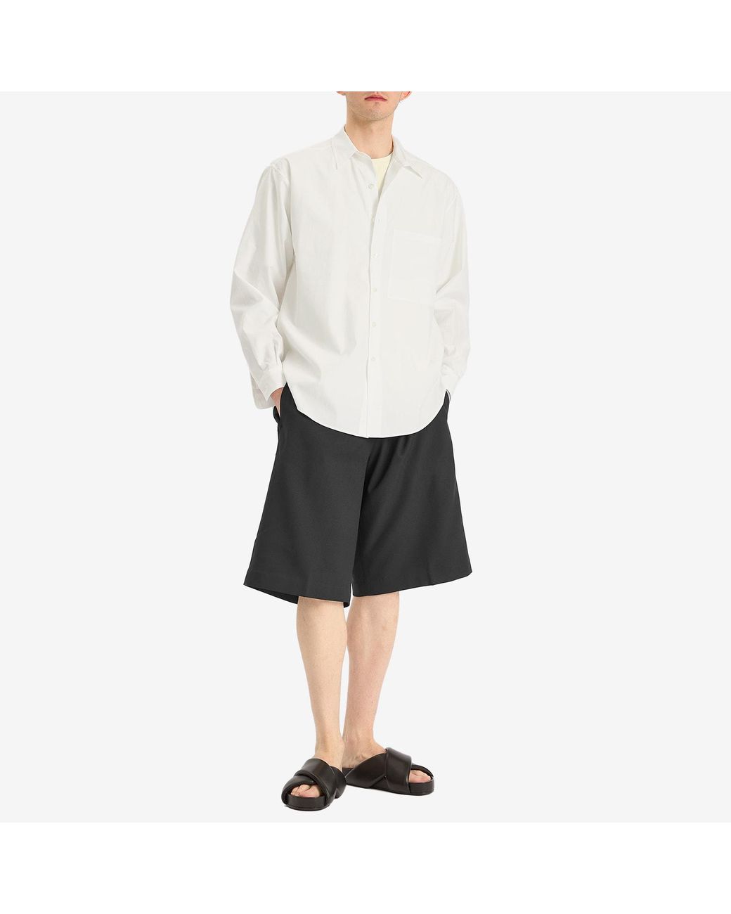 AURALEE Washed Finx Twill Big Shirt in White for Men | Lyst