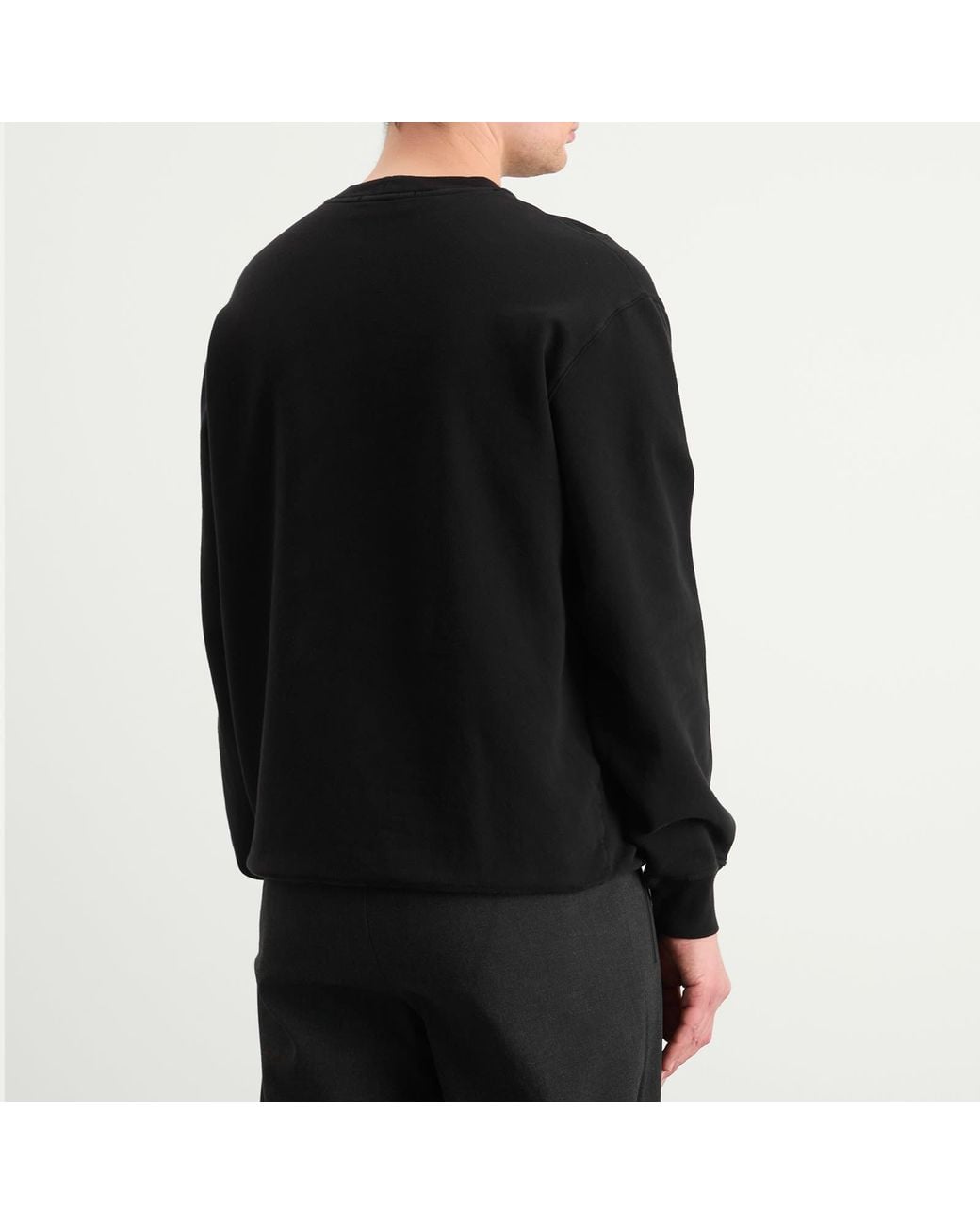 Stone Island Ghost Crew Neck Sweatshirt in Black for Men | Lyst