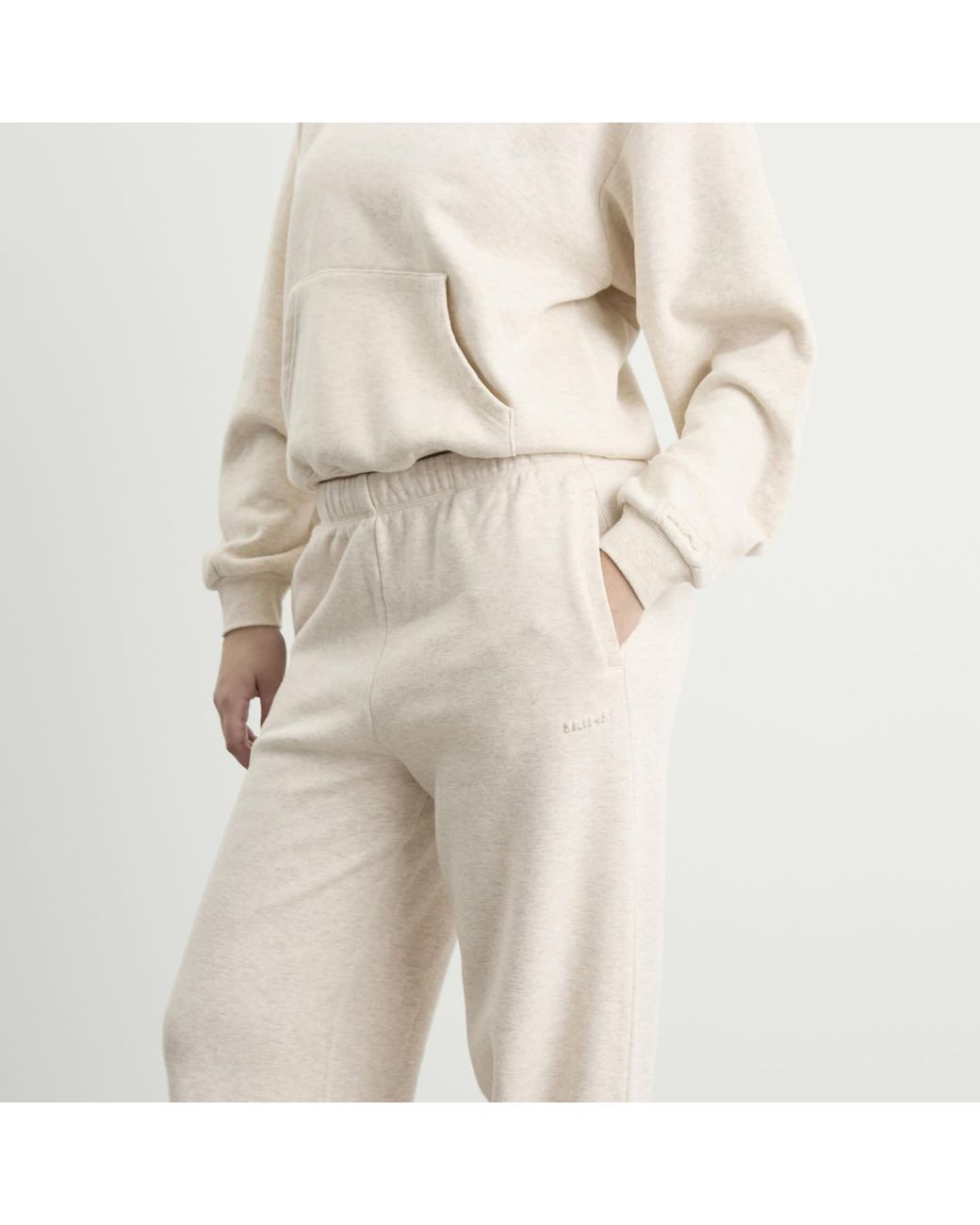 Skims Natural Cotton Fleece Classic Straight Leg Pant