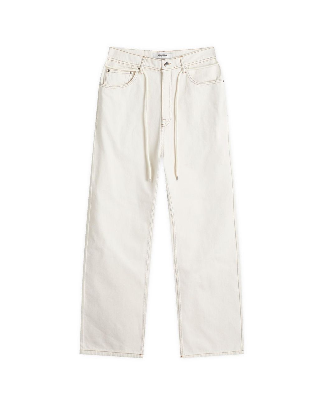 About Blank White Straight Leg Denim Jeans for men