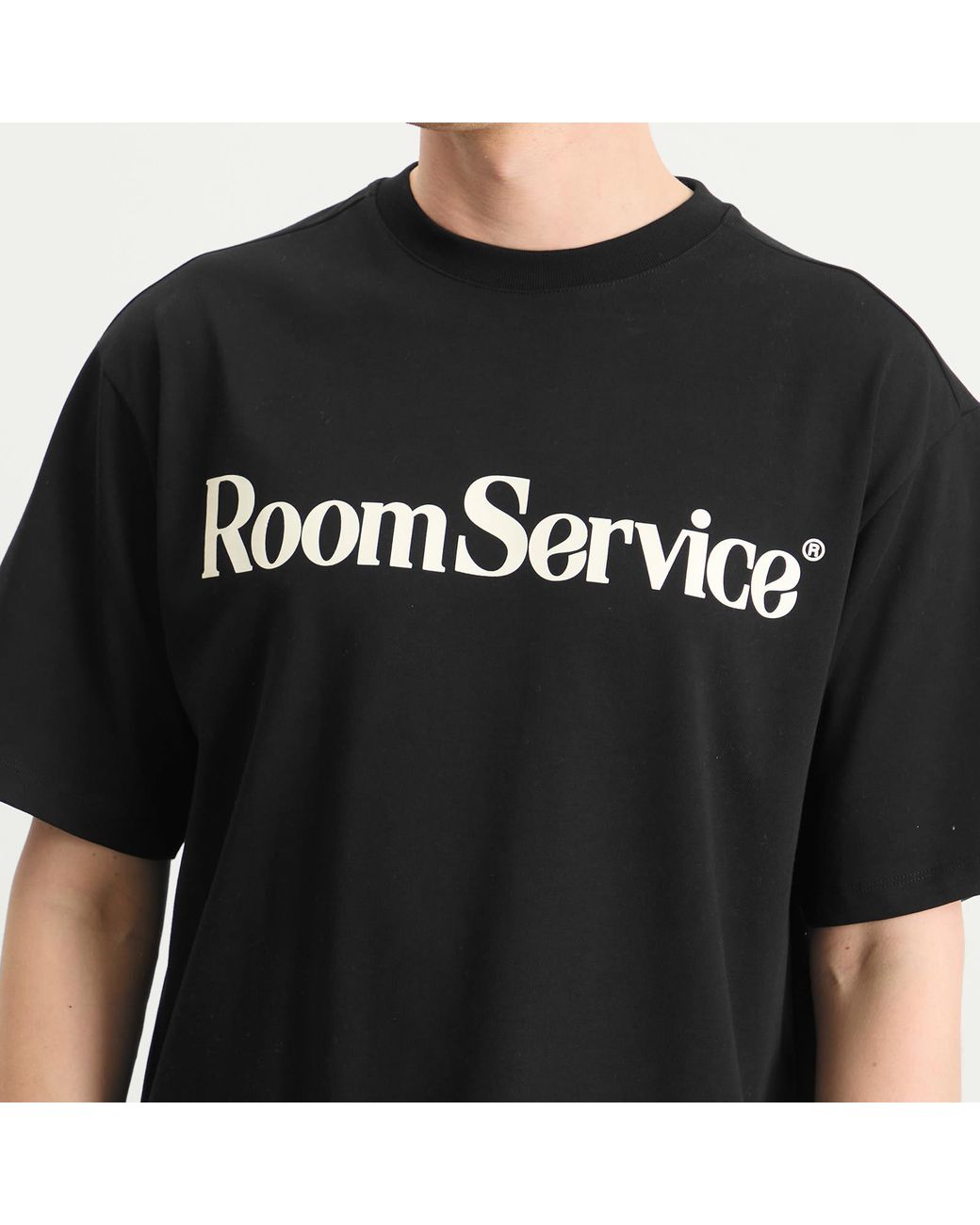 Late Checkout Black Room Service T-Shirt for men