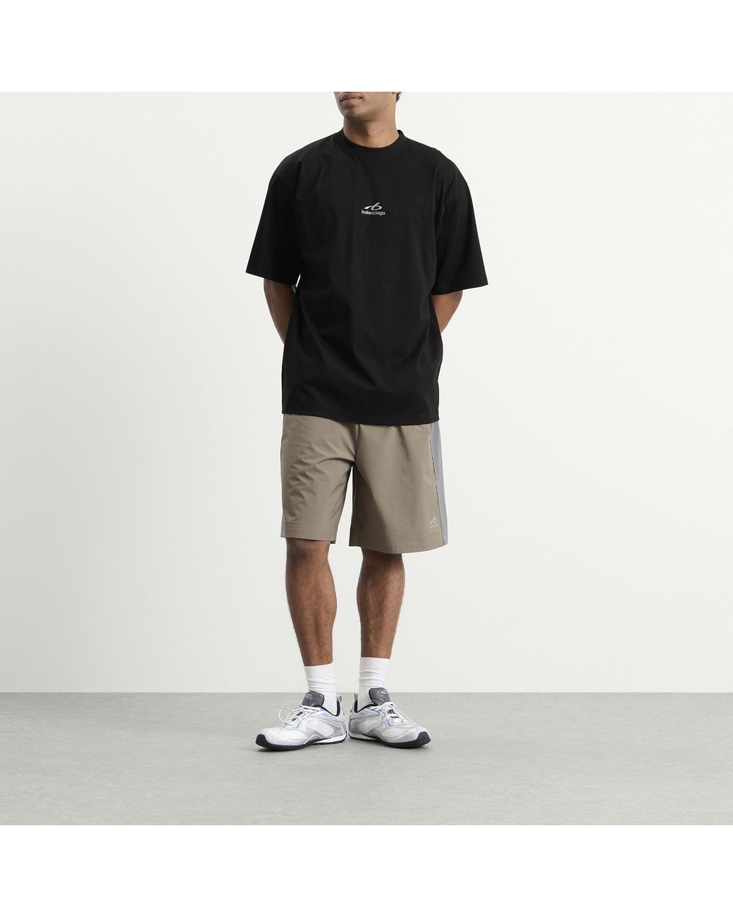 Balenciaga Black Logo T-Shirt for men