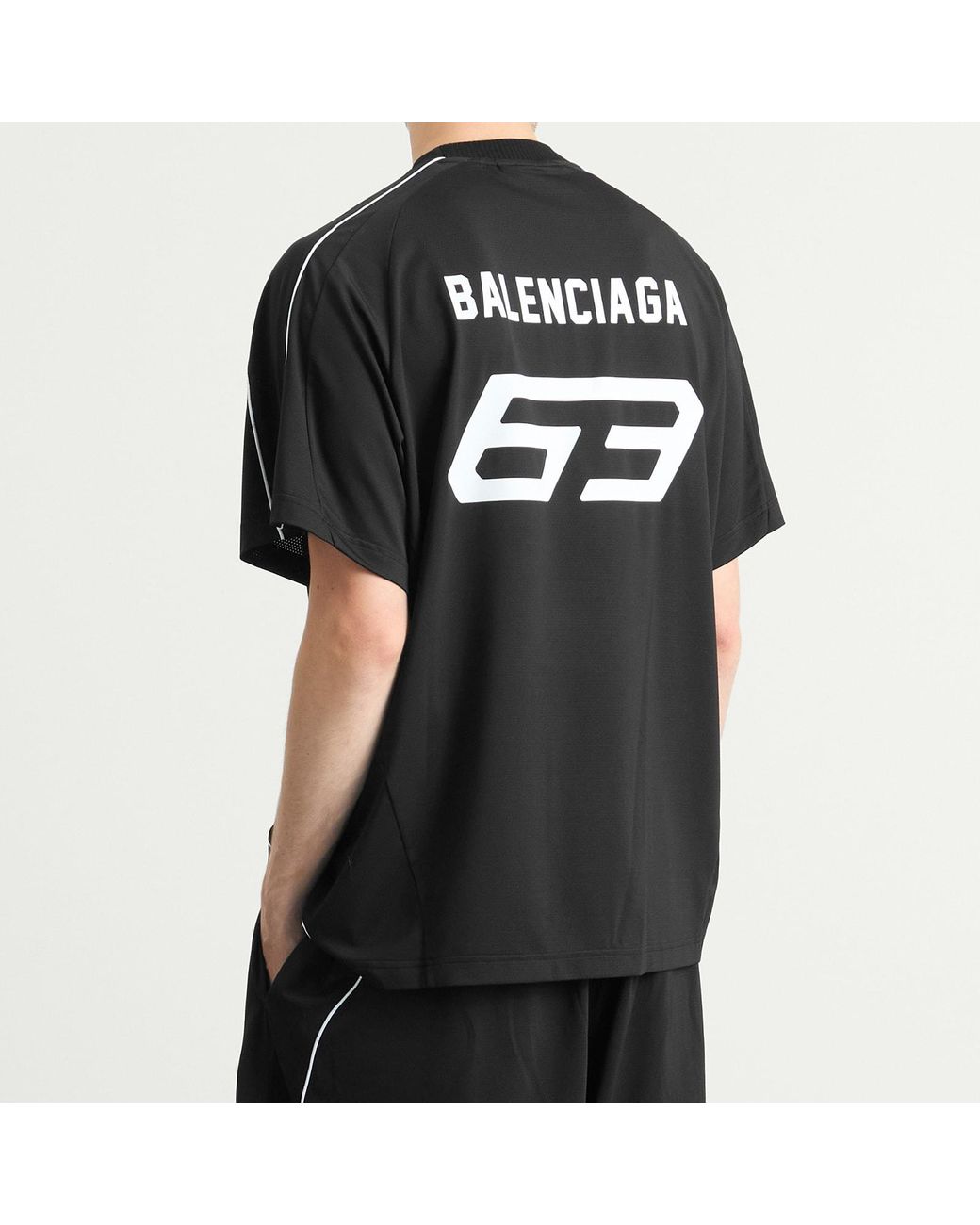 Balenciaga Automobili Lamborghini Soccer T-Shirt in Black Balenciaga Automobili Lamborghini Soccer T-Shirt in Black