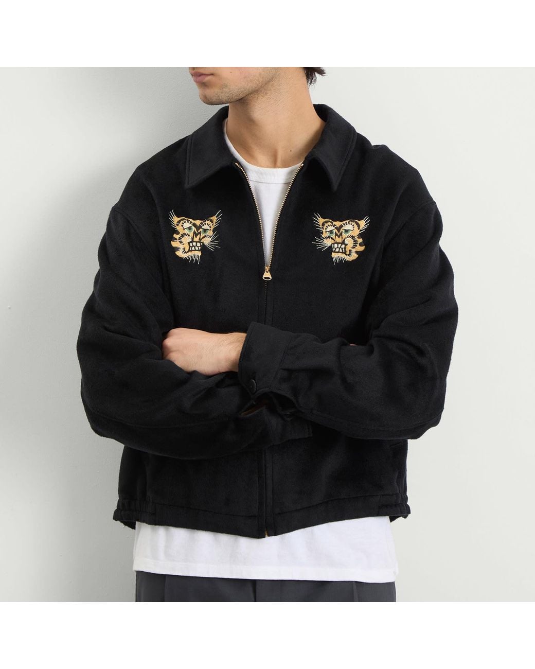 Visvim Norad Brushed Silk Jacket in Black for Men | Lyst UK
