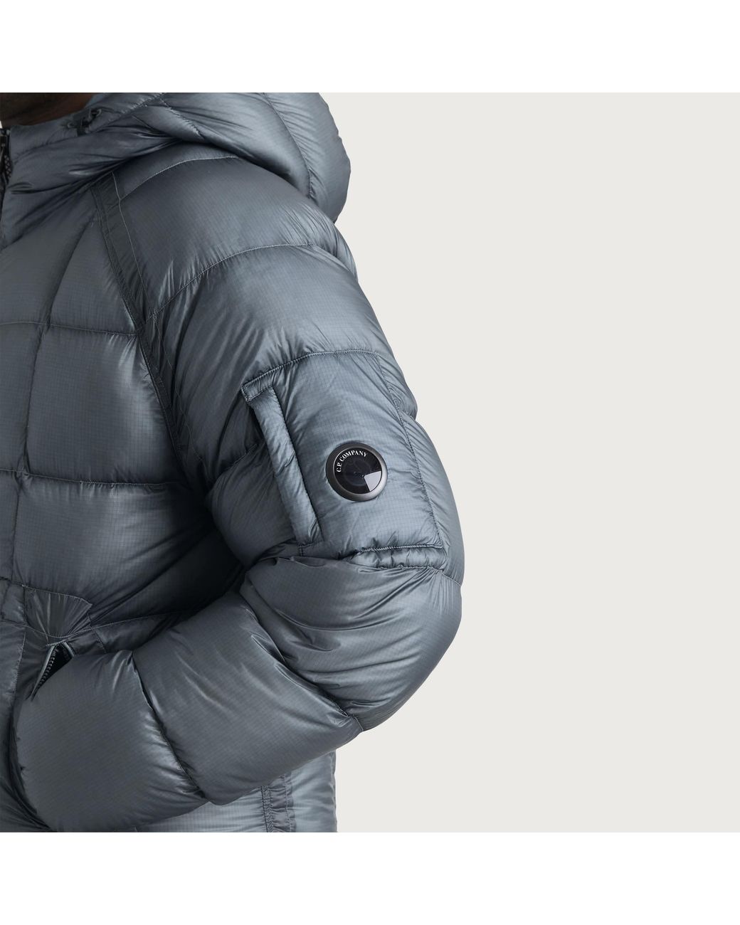 C P Company Blue Dd-Shell Hooded Down Jacket for men