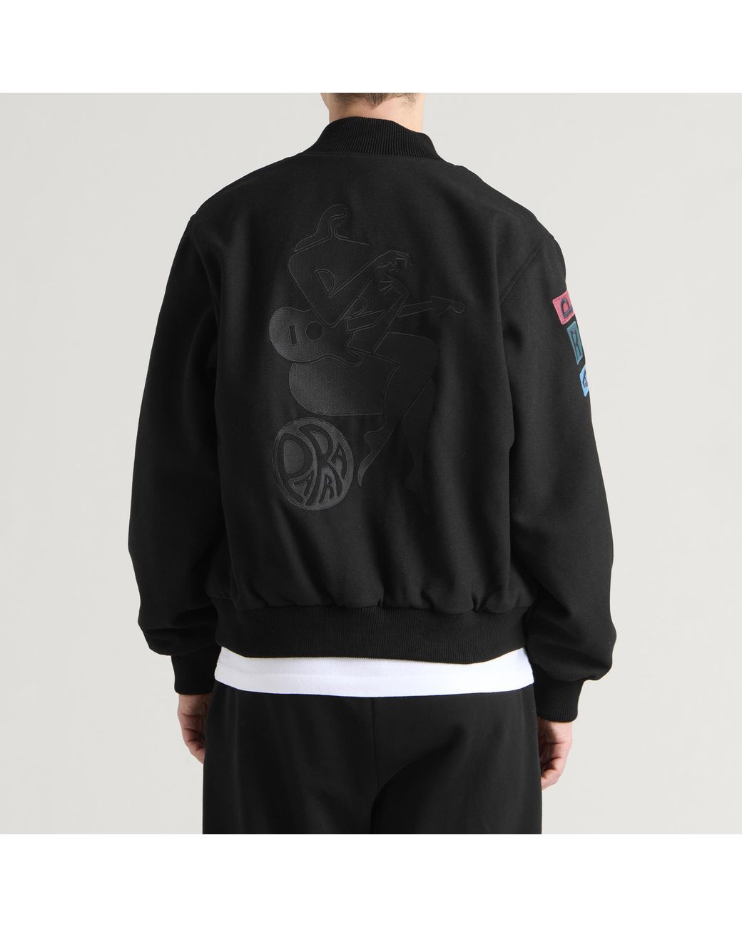 by Parra Black All The Best Varsity Jacket for men