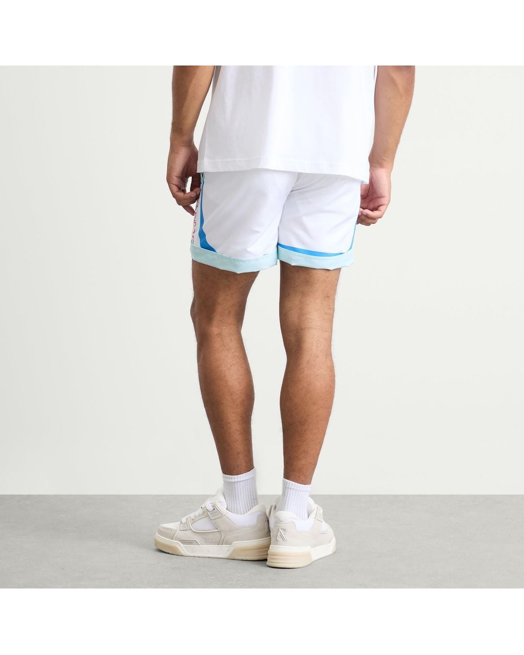 Casablanca Blue Fuji Printed Swim Shorts for men