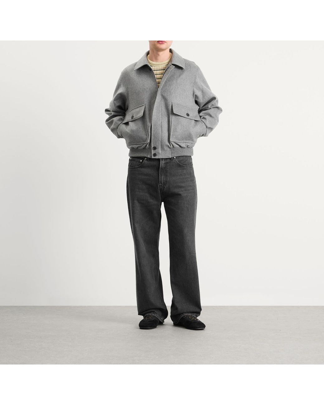 ジャケット・アウター AURALEE cashmere moleskin zip blouson 4 Auralee Cashmere Moleskin Zip Blouson in Top Charcoal