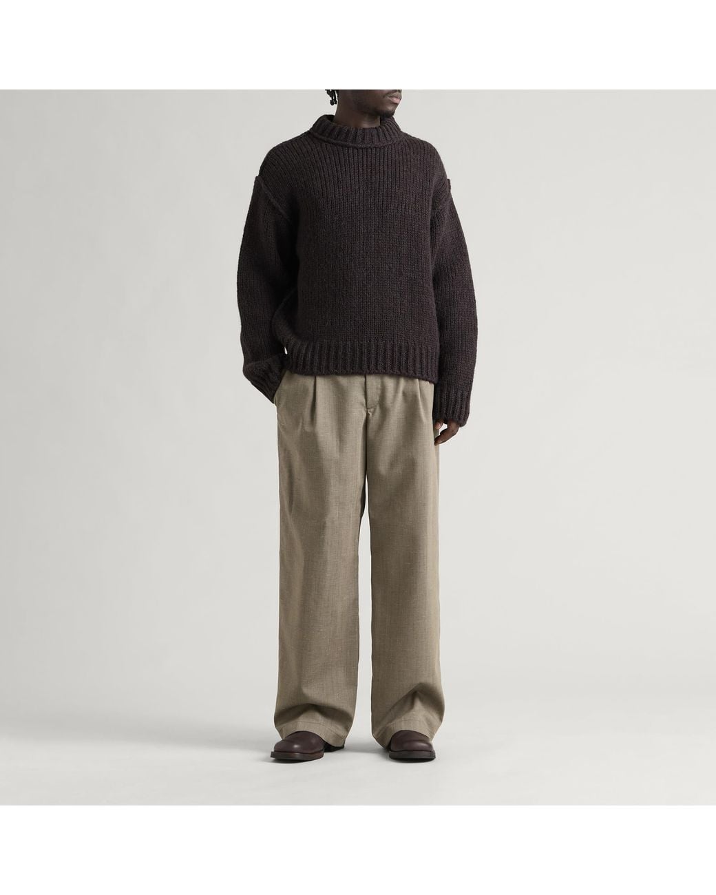 Our Legacy Black Bear Mega Alpaca Wool Mock Roundneck for men