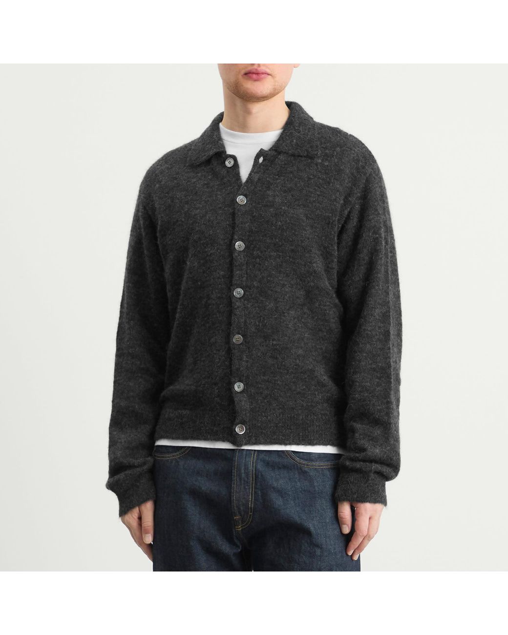Our Legacy Fuzzy Alpaca Evening Polo in Black for Men | Lyst