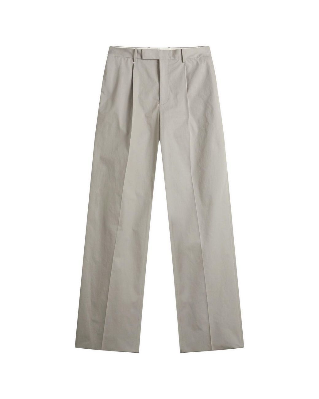 Jil Sander Gray Cotton Pleated Trouser for men