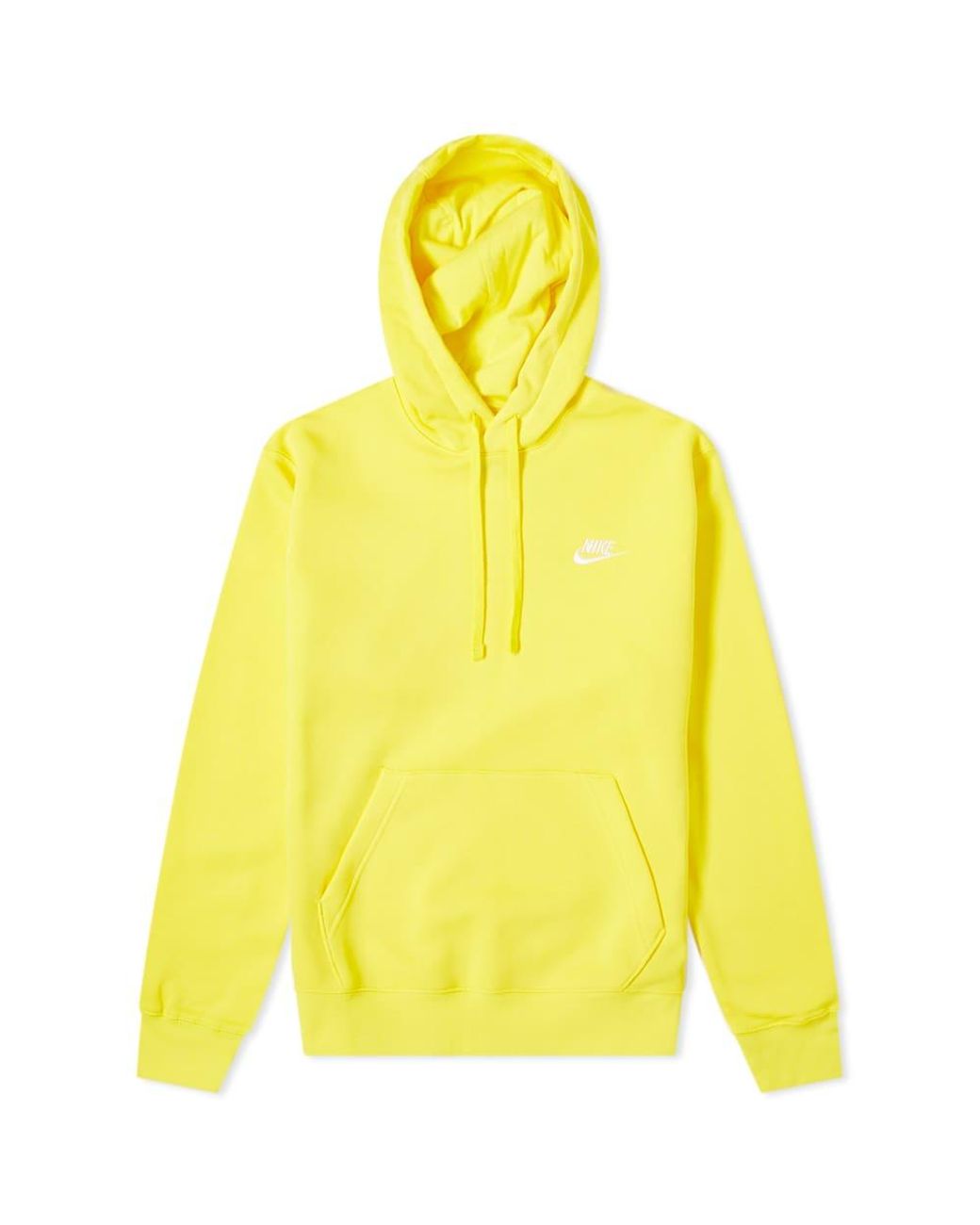 Nike Club Pullover Hoody in Yellow for Men - Lyst