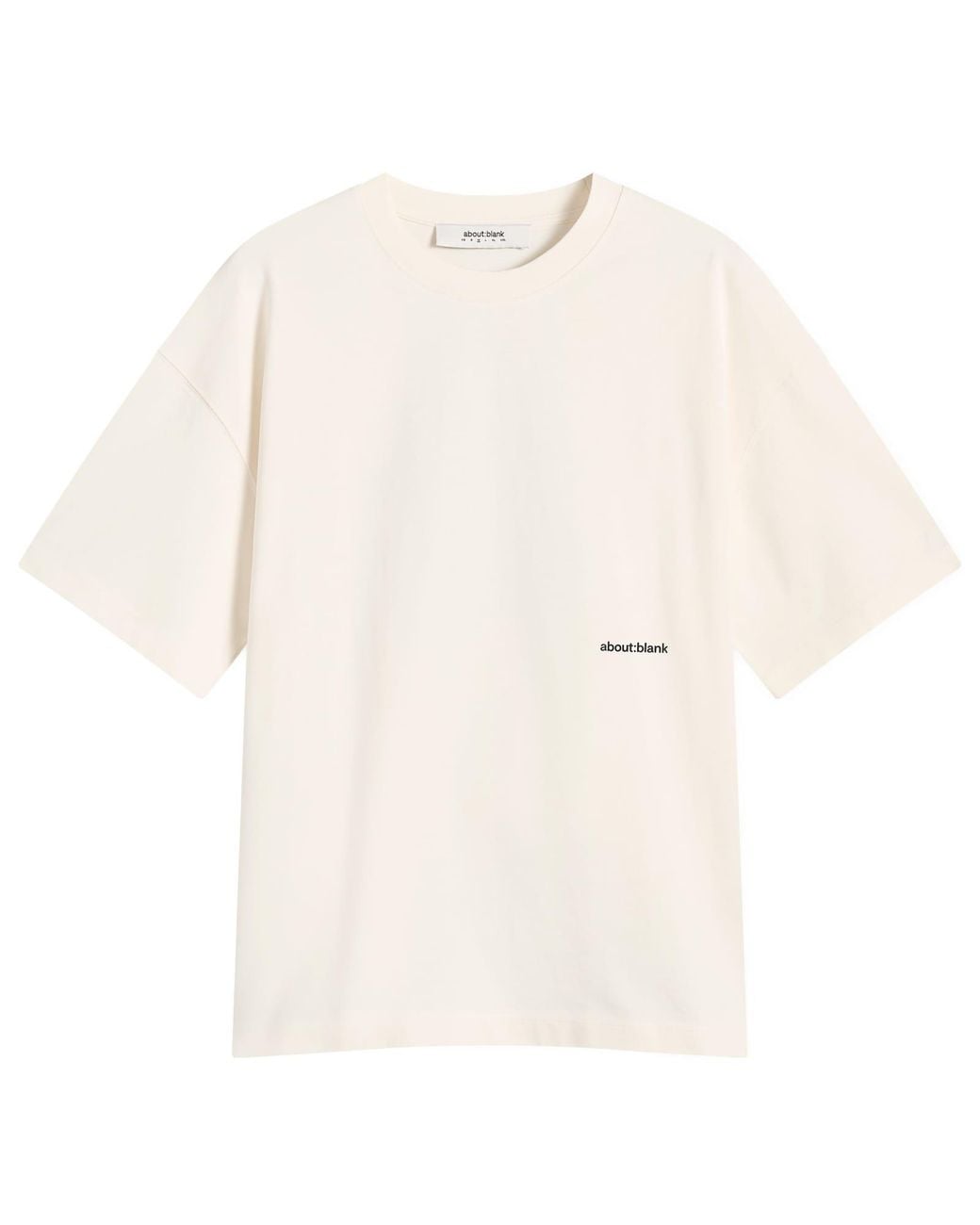 About Blank White Box Logo T-Shirt for men