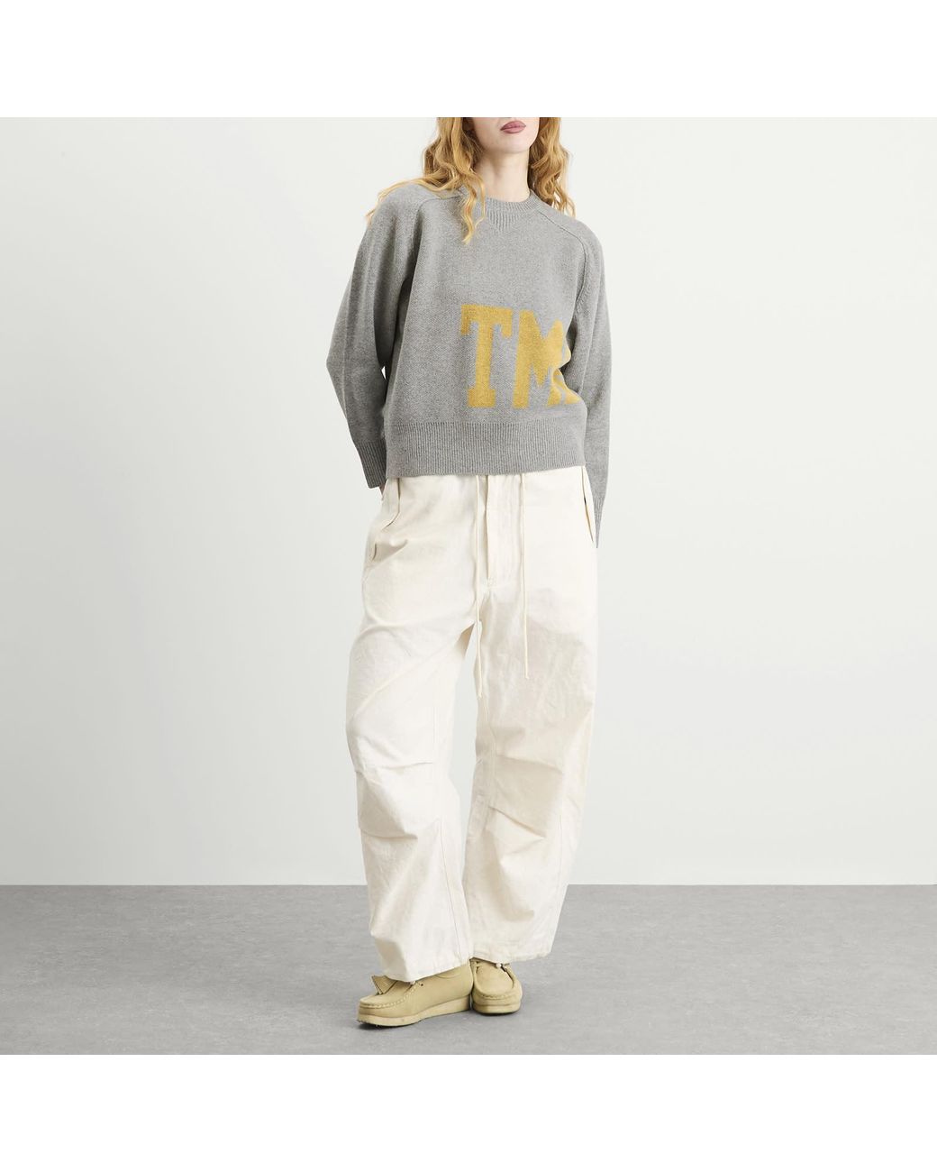 Beams Boy Gray Big Logo Crew Jumper