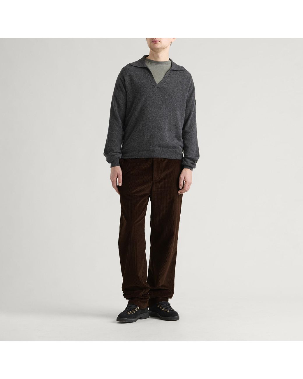 Moncler Black Corduroy Trousers for men