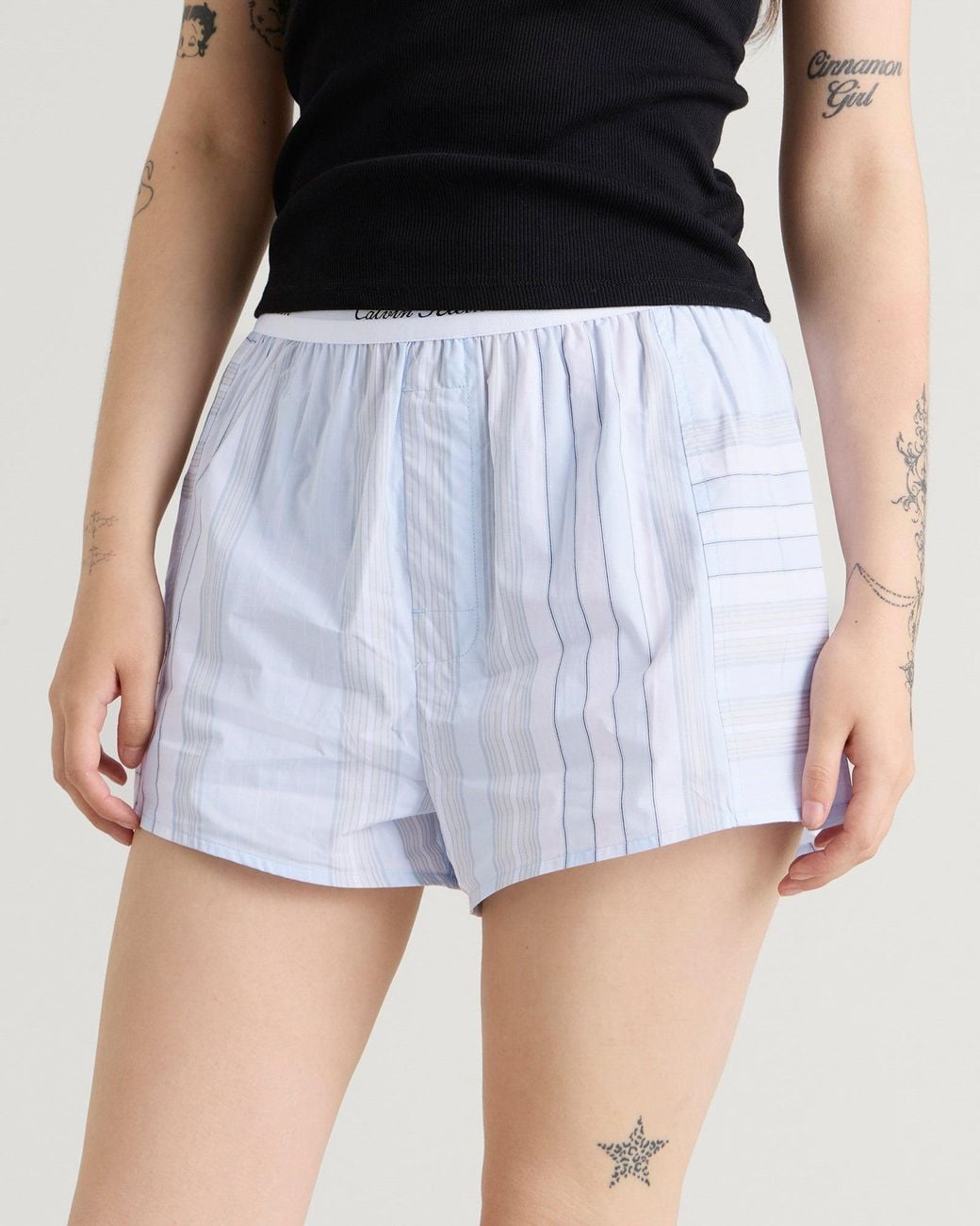 Script Company Calvin Klein Poplin Script Shorts in Blue | Lyst