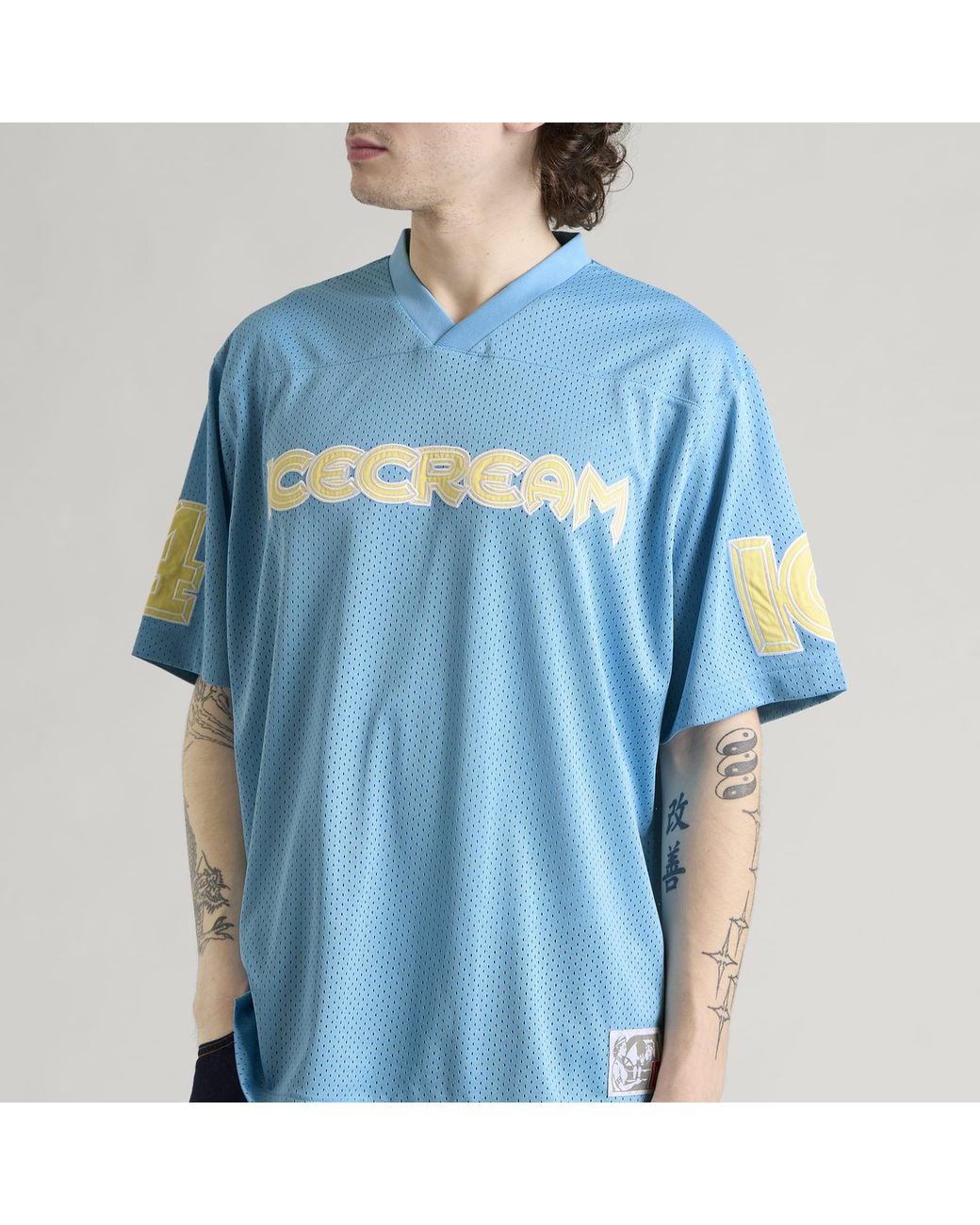 ICECREAM Blue Ic Football Top for men