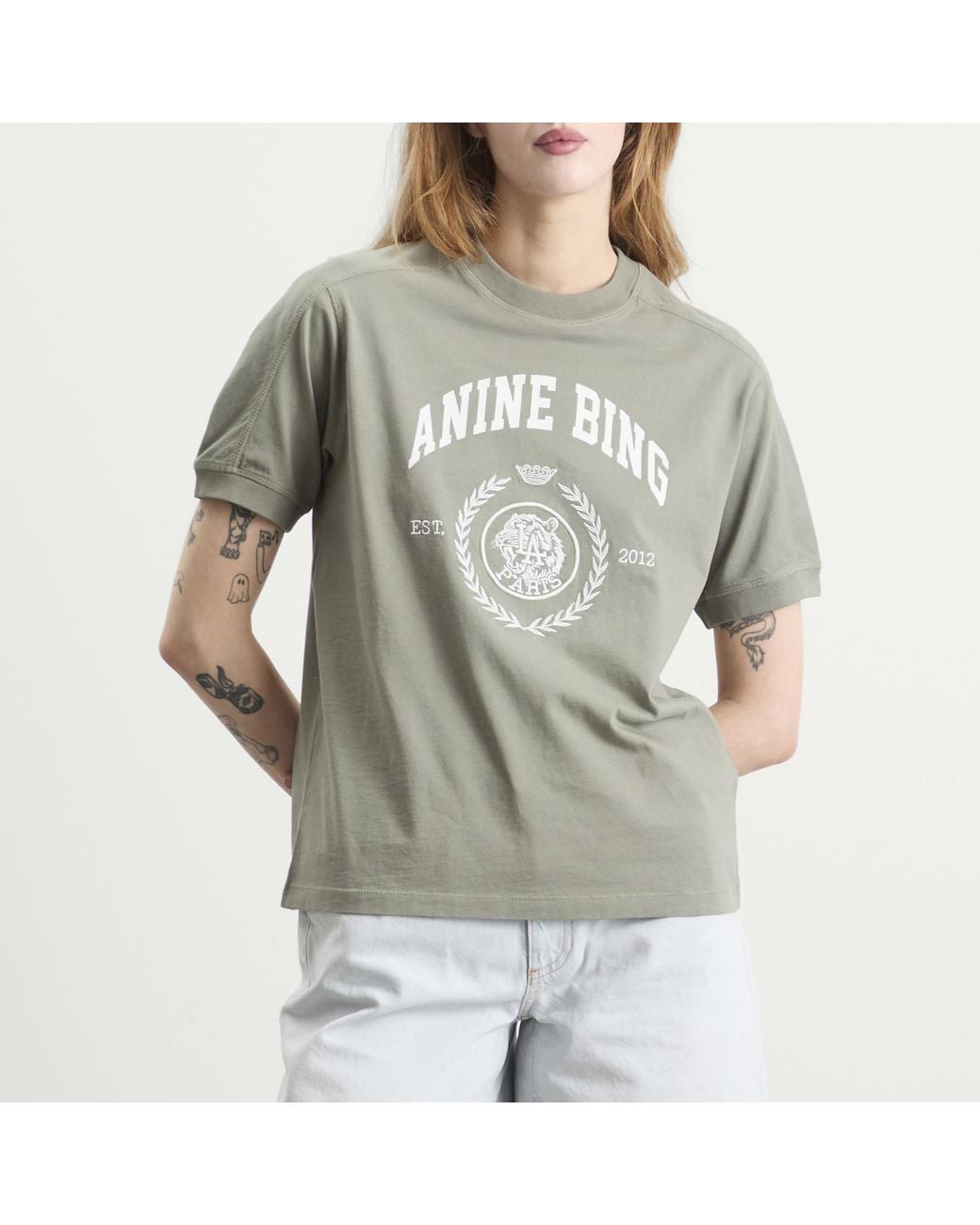 Anine Bing Gray Jaylin T-Shirt