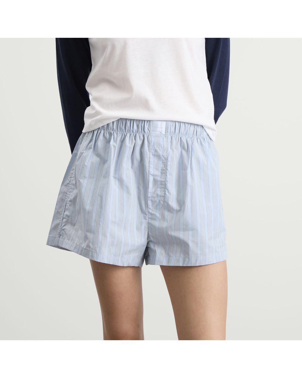 Calvin Klein Blue Covered Poplin Short