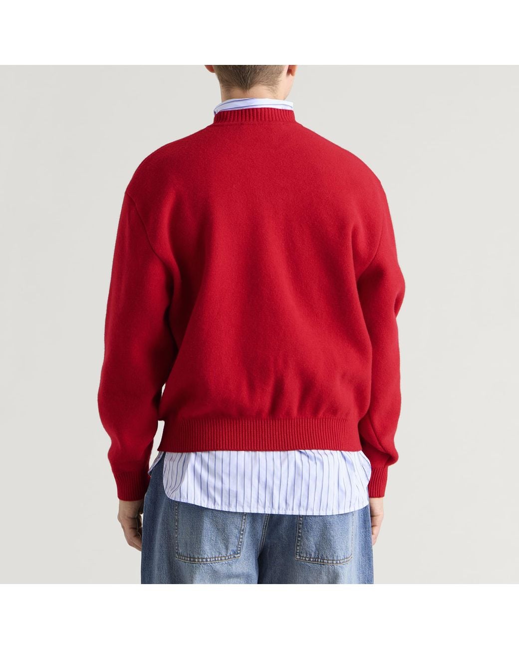 Jacquemus Red Wool Cashmere Jumper for men