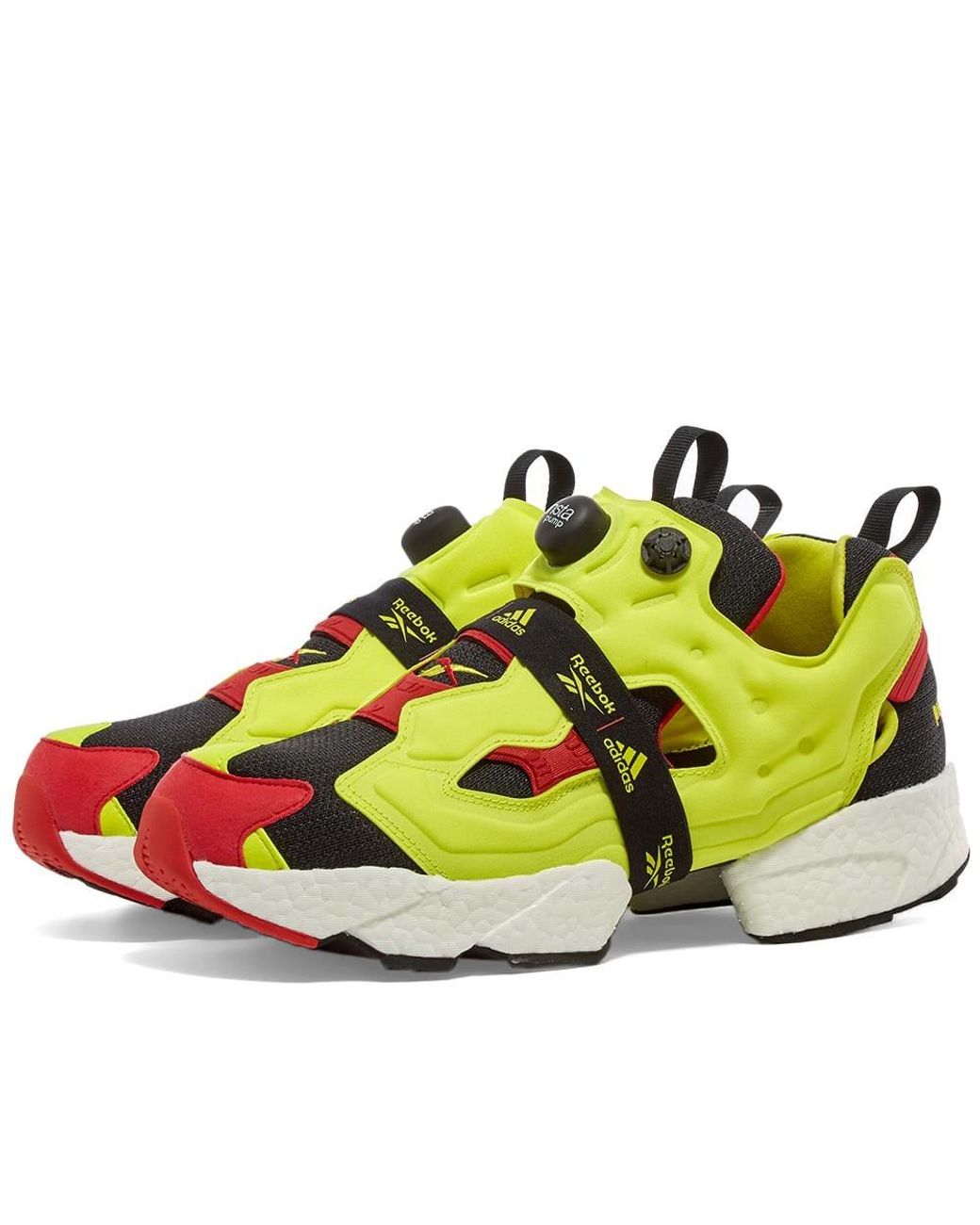Reebok Leather X Adidas Instapump Fury Boost in Yellow for Men - Lyst