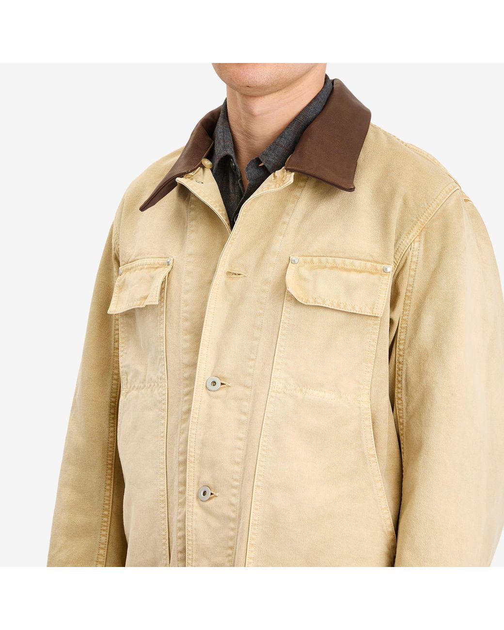 AURALEE ／ ORGANIC COTTON DUCK BLOUSON Auralee Organic Cotton Duck Blouson - Light Beige – Kith