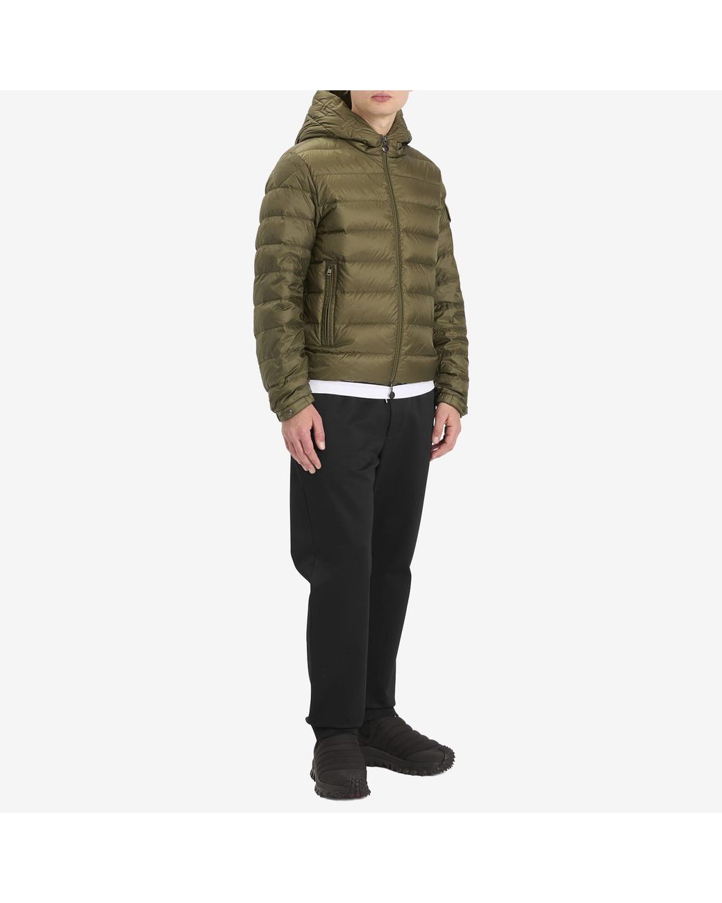 Moncler Black Nylon Stretch Trousers for men