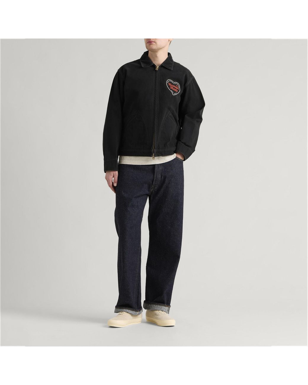 Human Made Black Zip Work Jacket for men