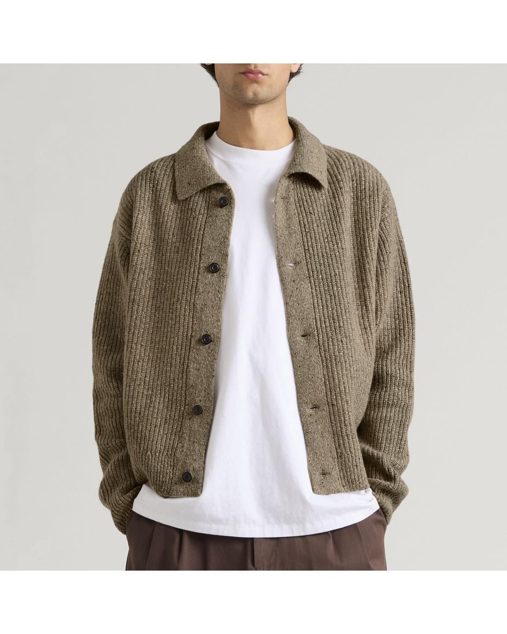 SAGE NATION Green Wiral Cardigan for men