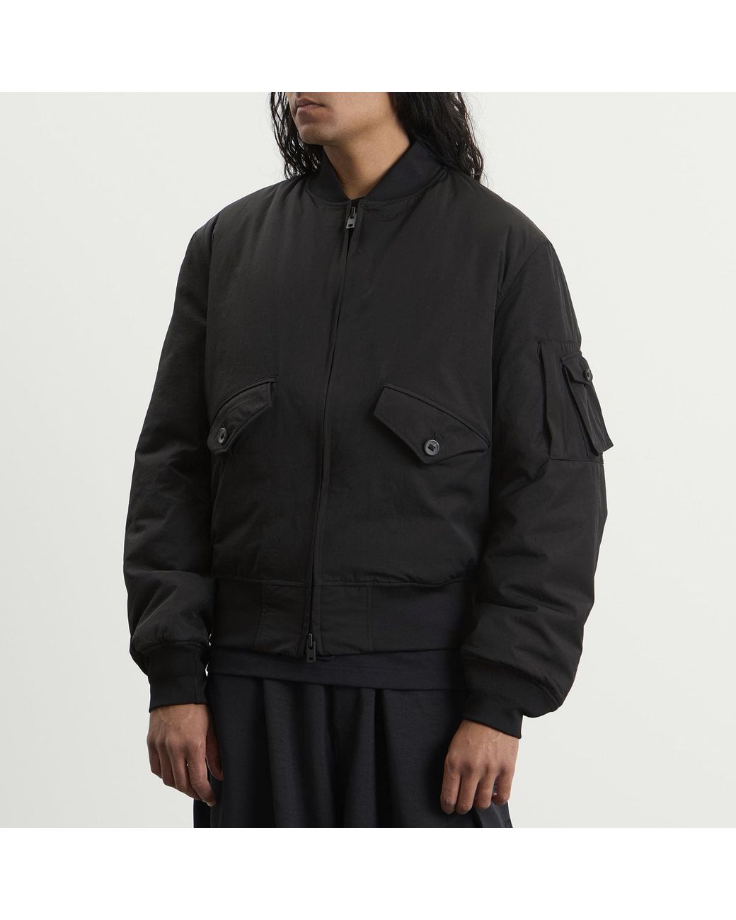 Y-3 Black Nylon Bomber Jacket for men
