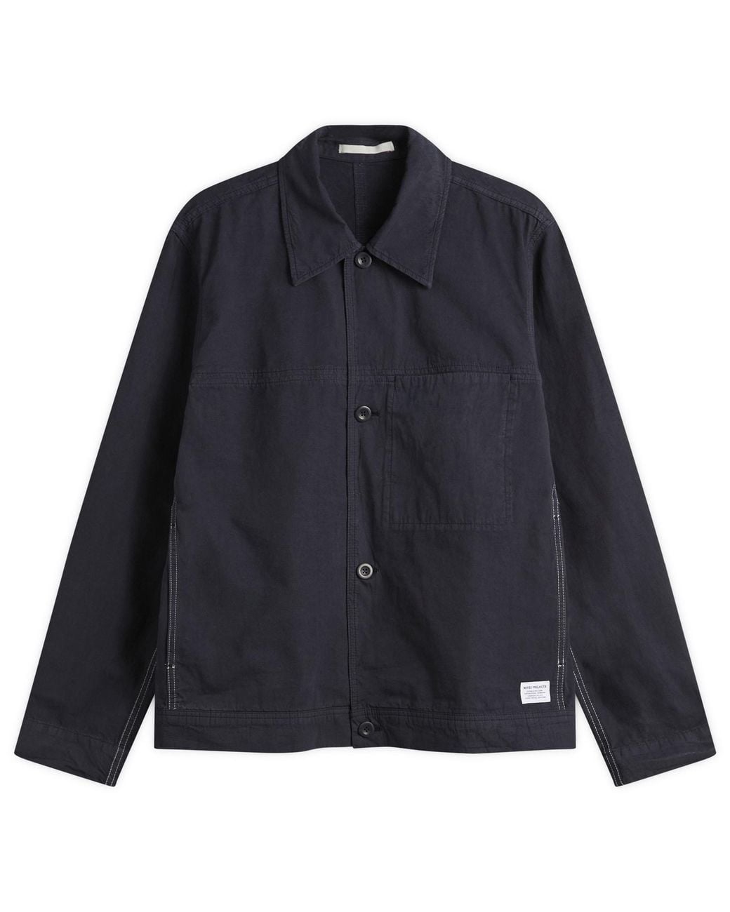 Norse Projects Blue Arresskov Compact Cotton Shirt Jacket for men