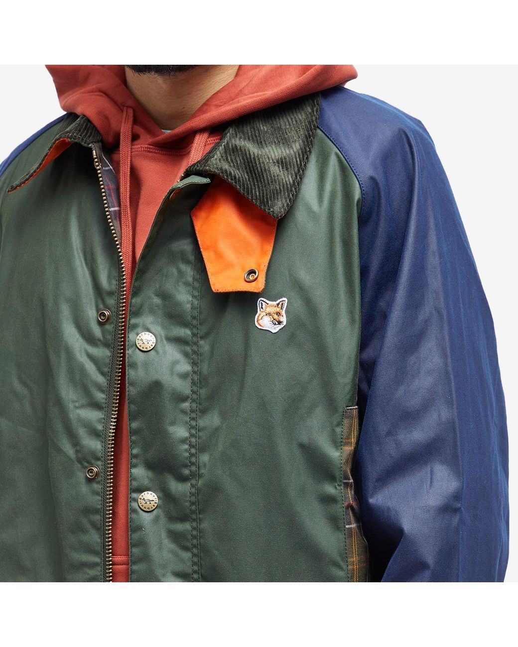 Barbour X Maison Kitsuné Beaufort Wax Jacket in Green for Men | Lyst