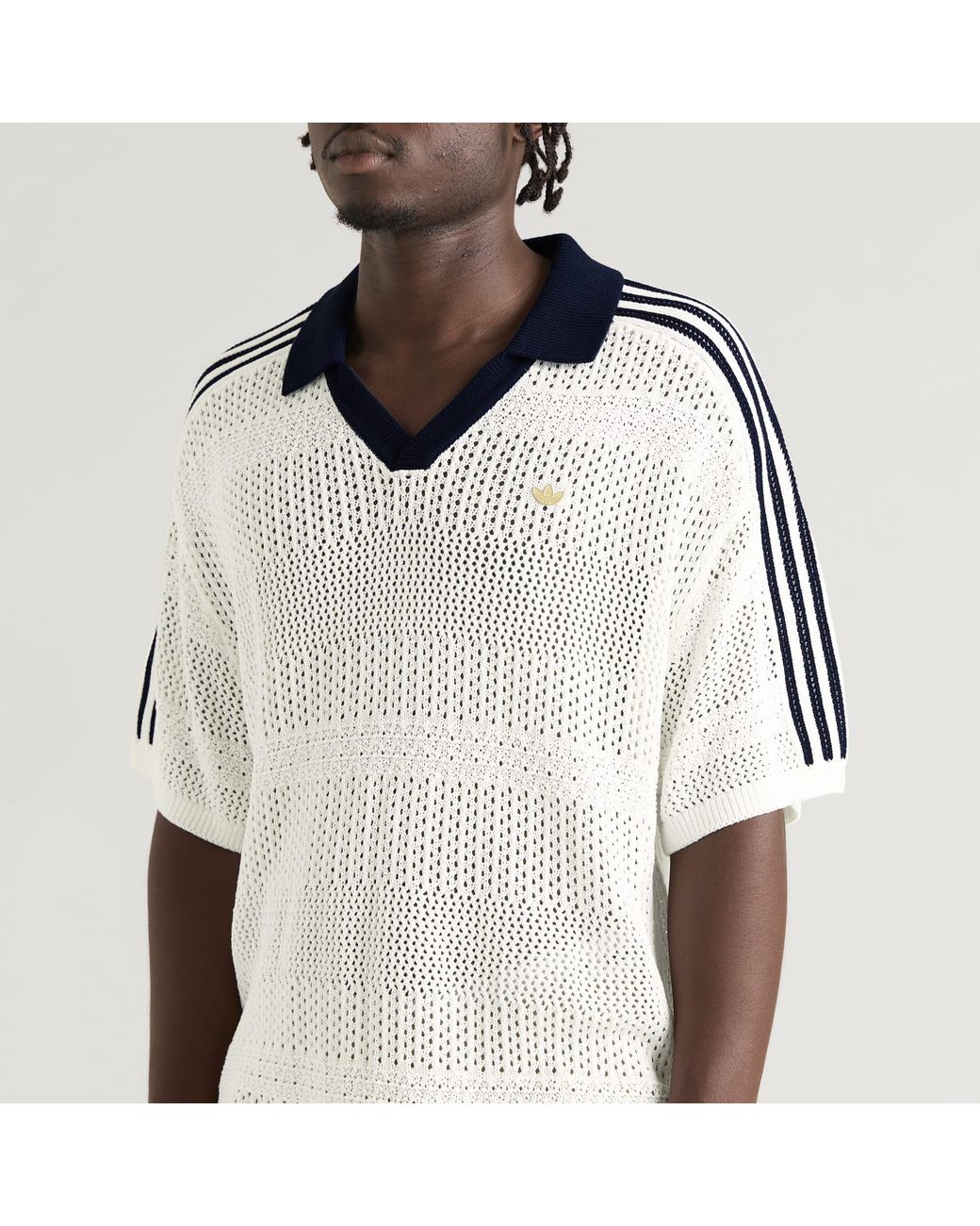 Adidas Blue Resort Knitted Polo Shirt for men