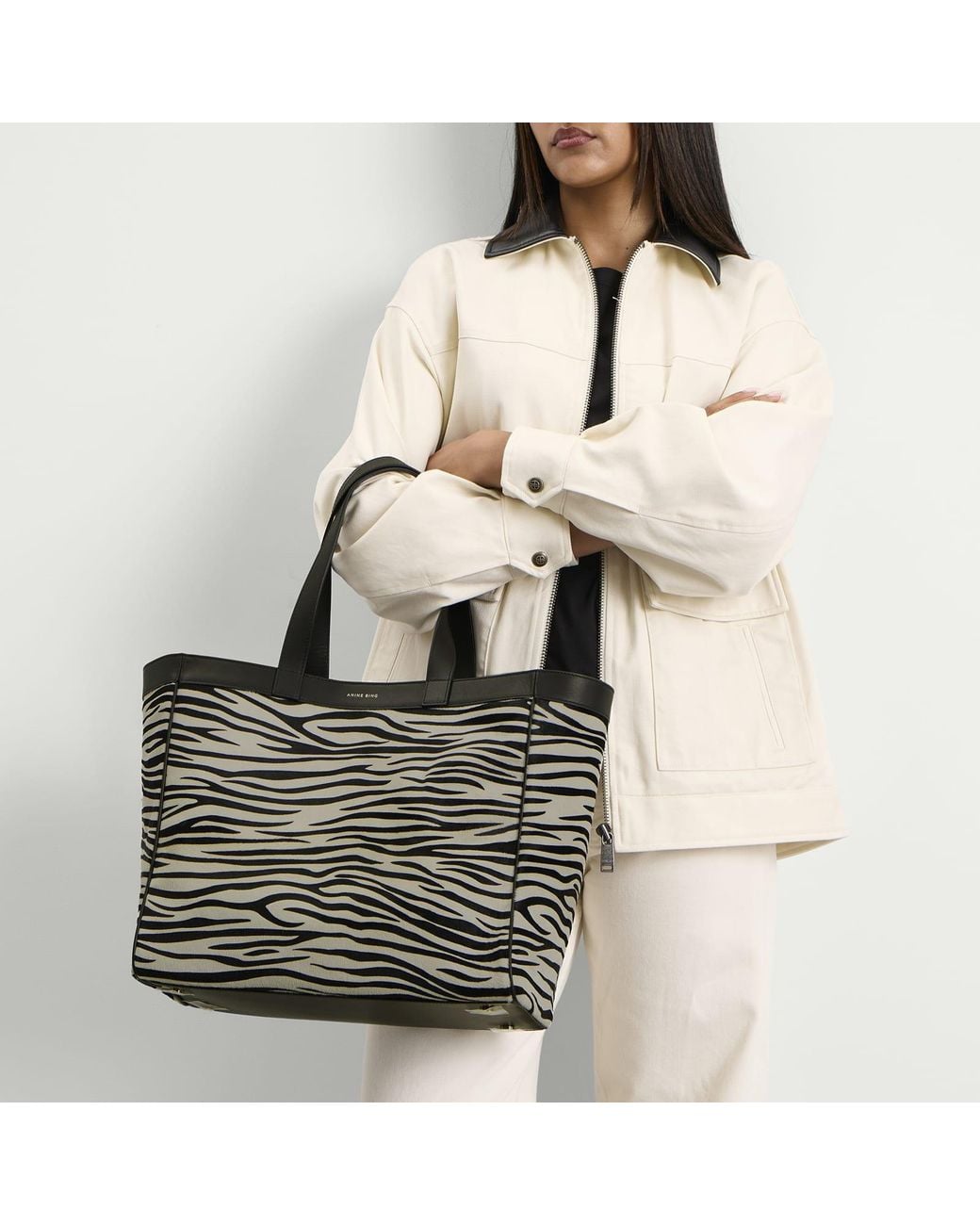 Anine Bing Black Medium Rio Tote Bag