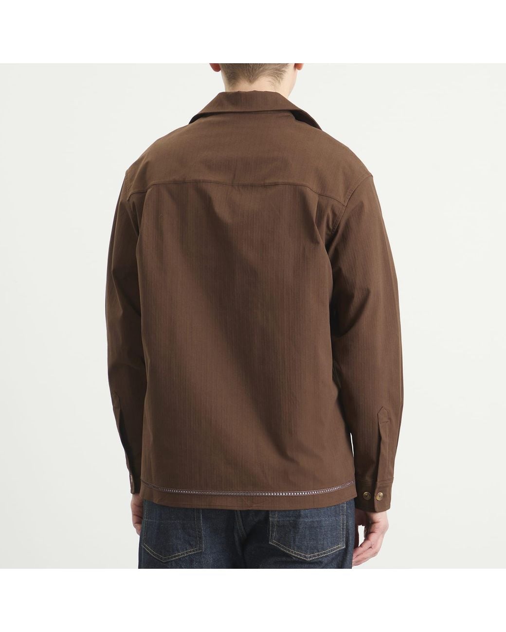 Drole de Monsieur Brown Ladder Shirt for men