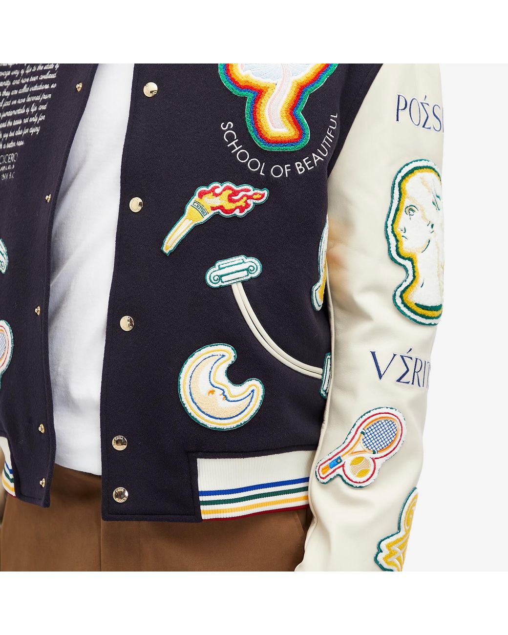 Casablanca カサブランカ / Casablanca Varsity Jacket Chenille Patchwork Bomber Jacket | Casablanca Paris