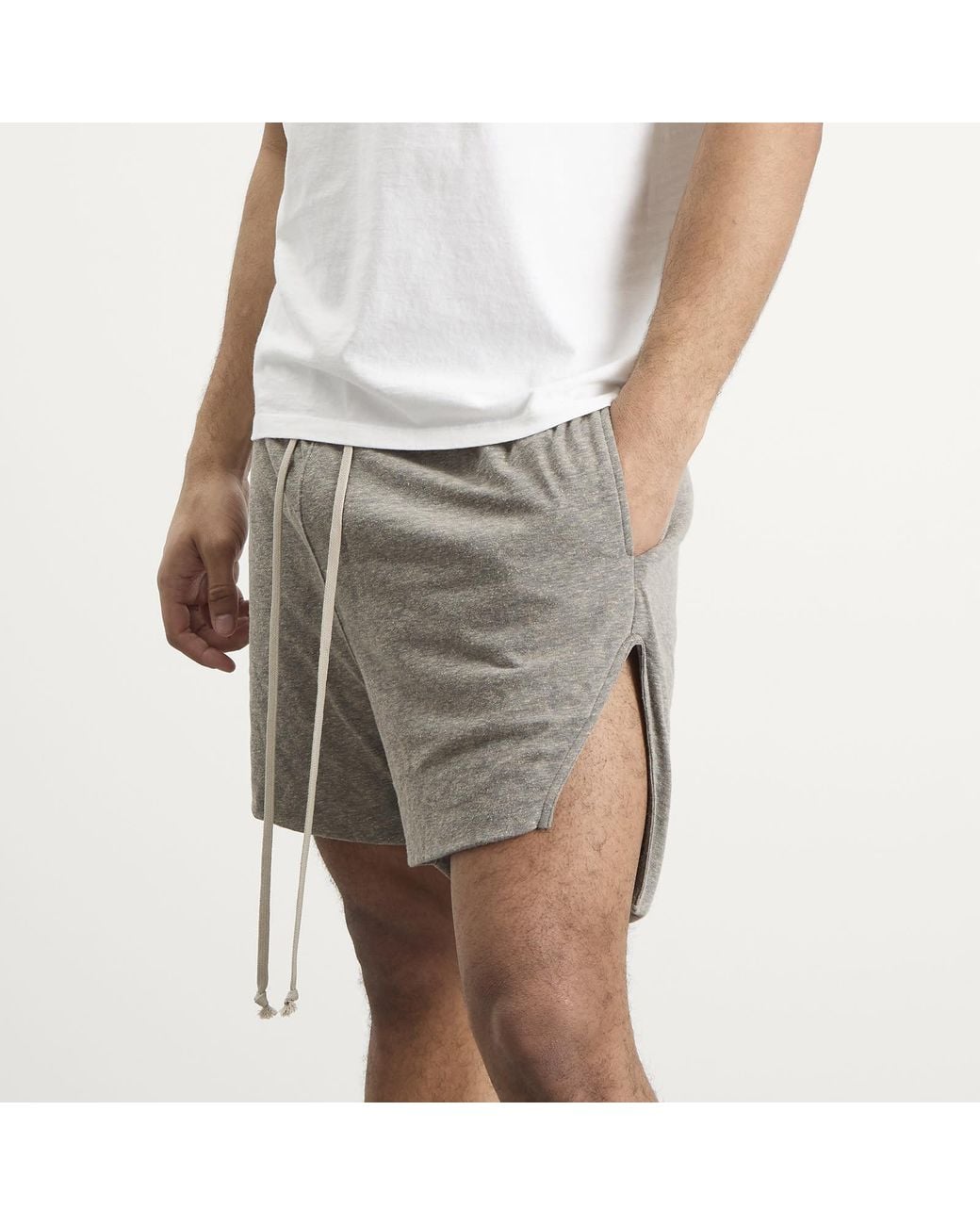 Rick Owens Gray Melange Boxer Shorts for men
