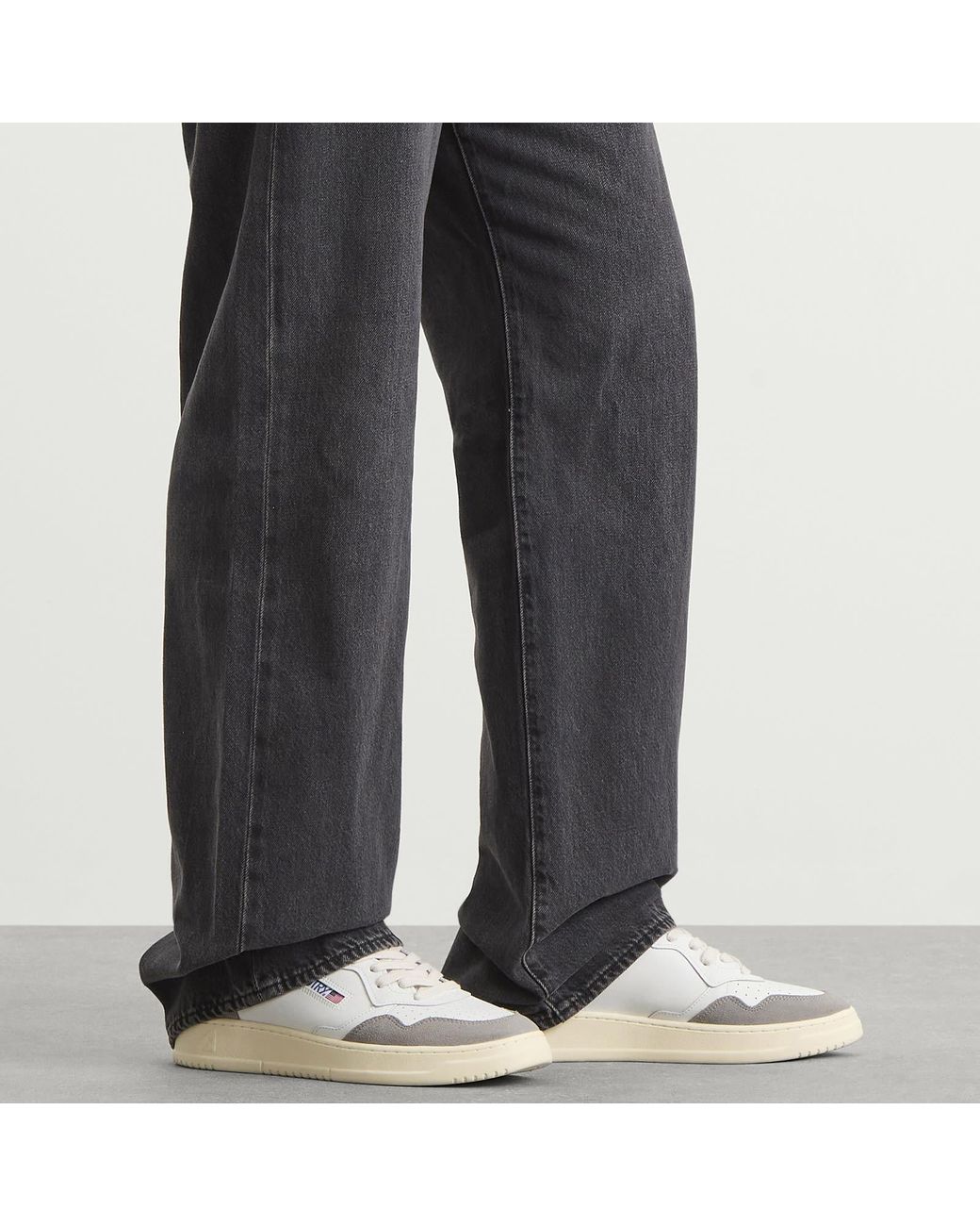 Autry White Medalist Low Leather Suede Sneakers for men